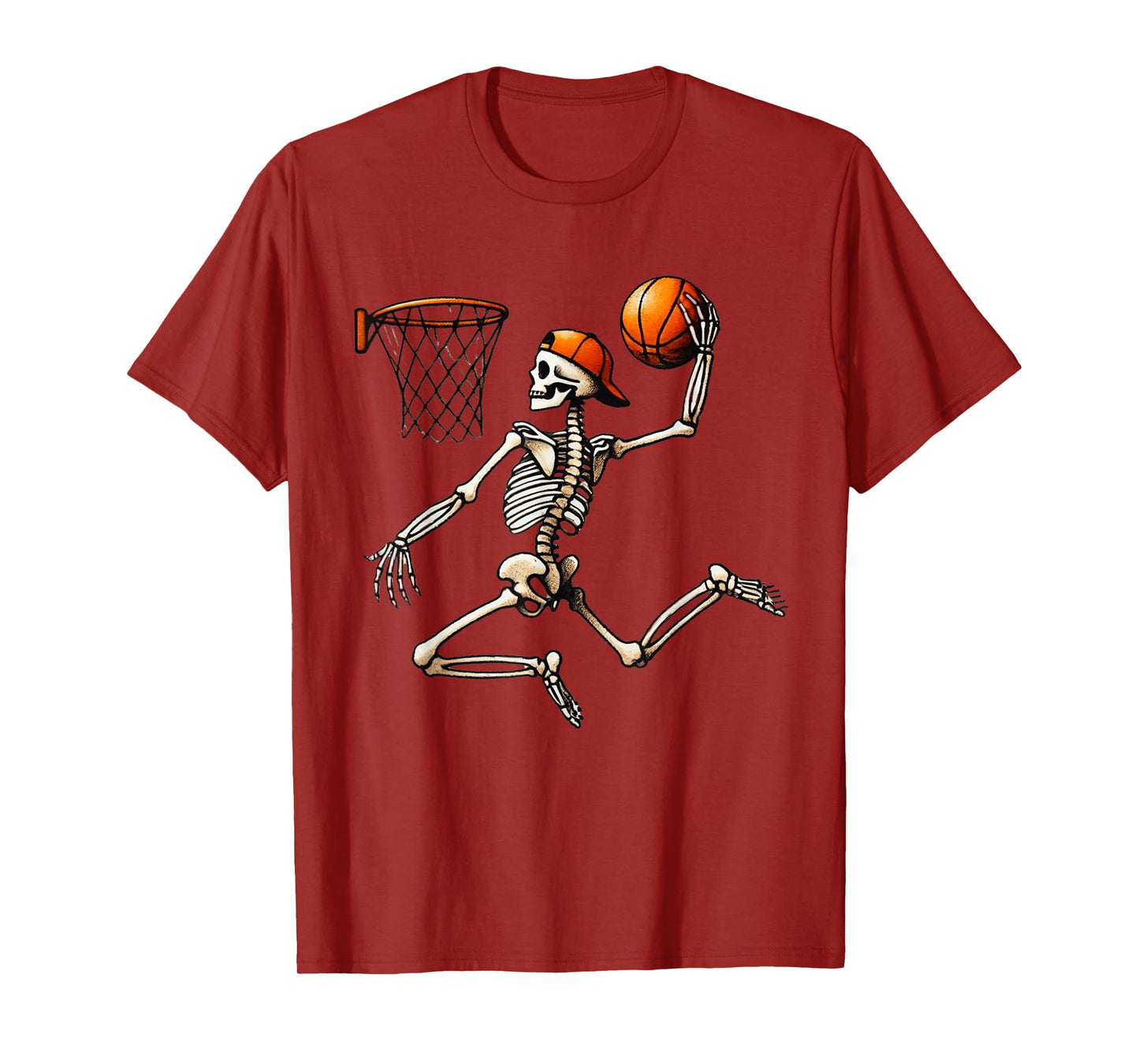 Skeleton Basketball Halloween Costume Funny Men Boys Kids T-Shirt