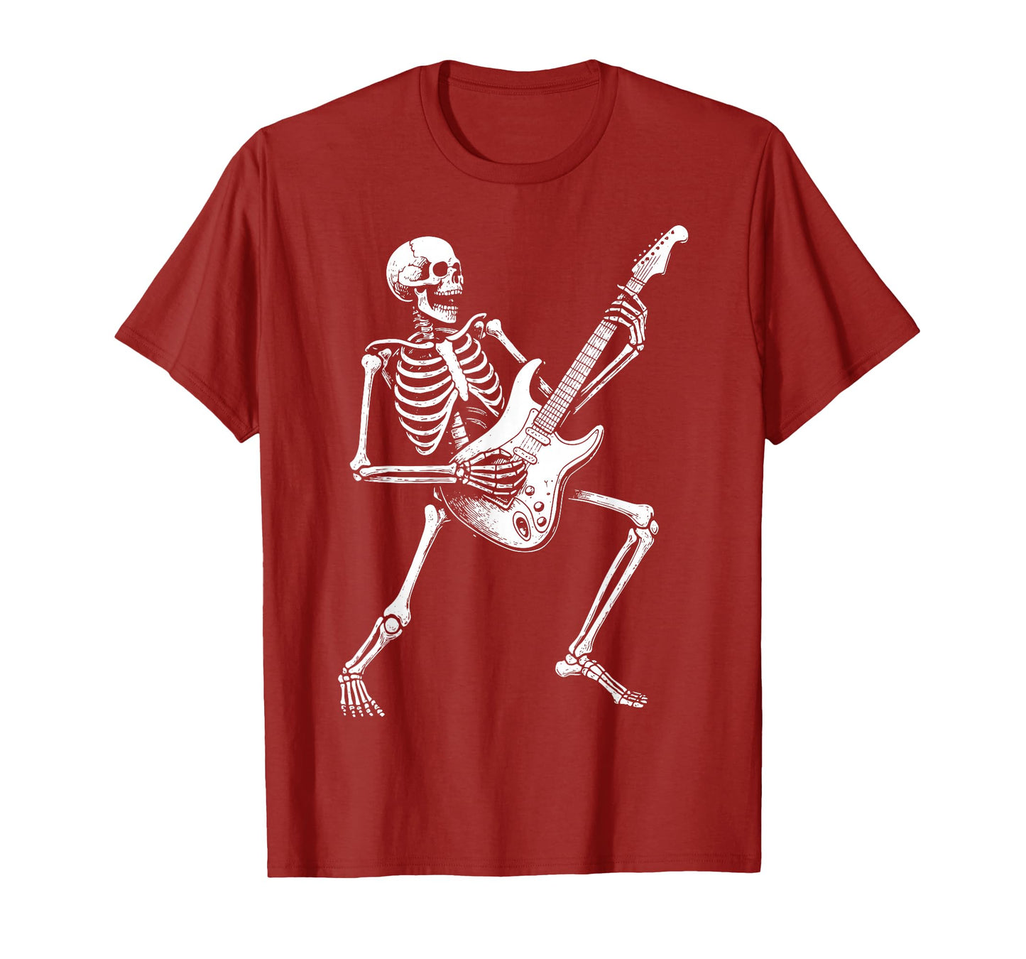 Skeleton Guitar Heavy Metal T-Shirt
