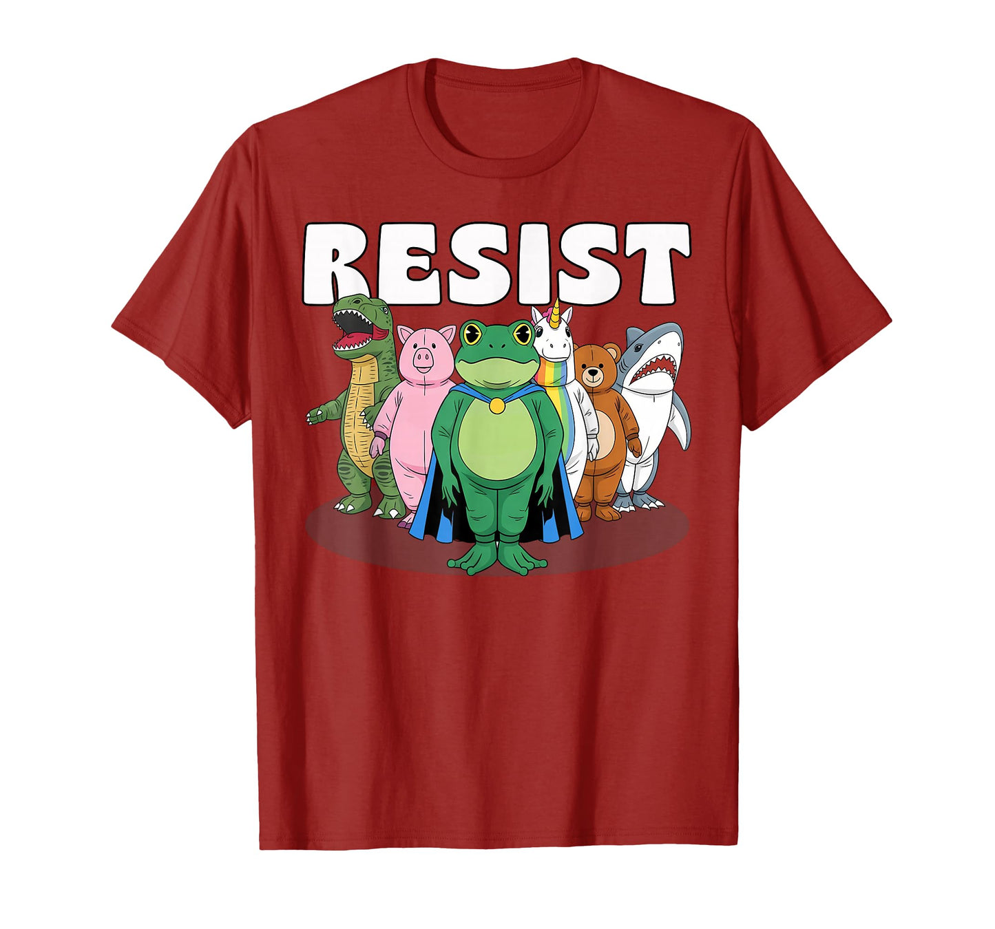 No Kings in America Portland Frog Costume Activists Group T-Shirt