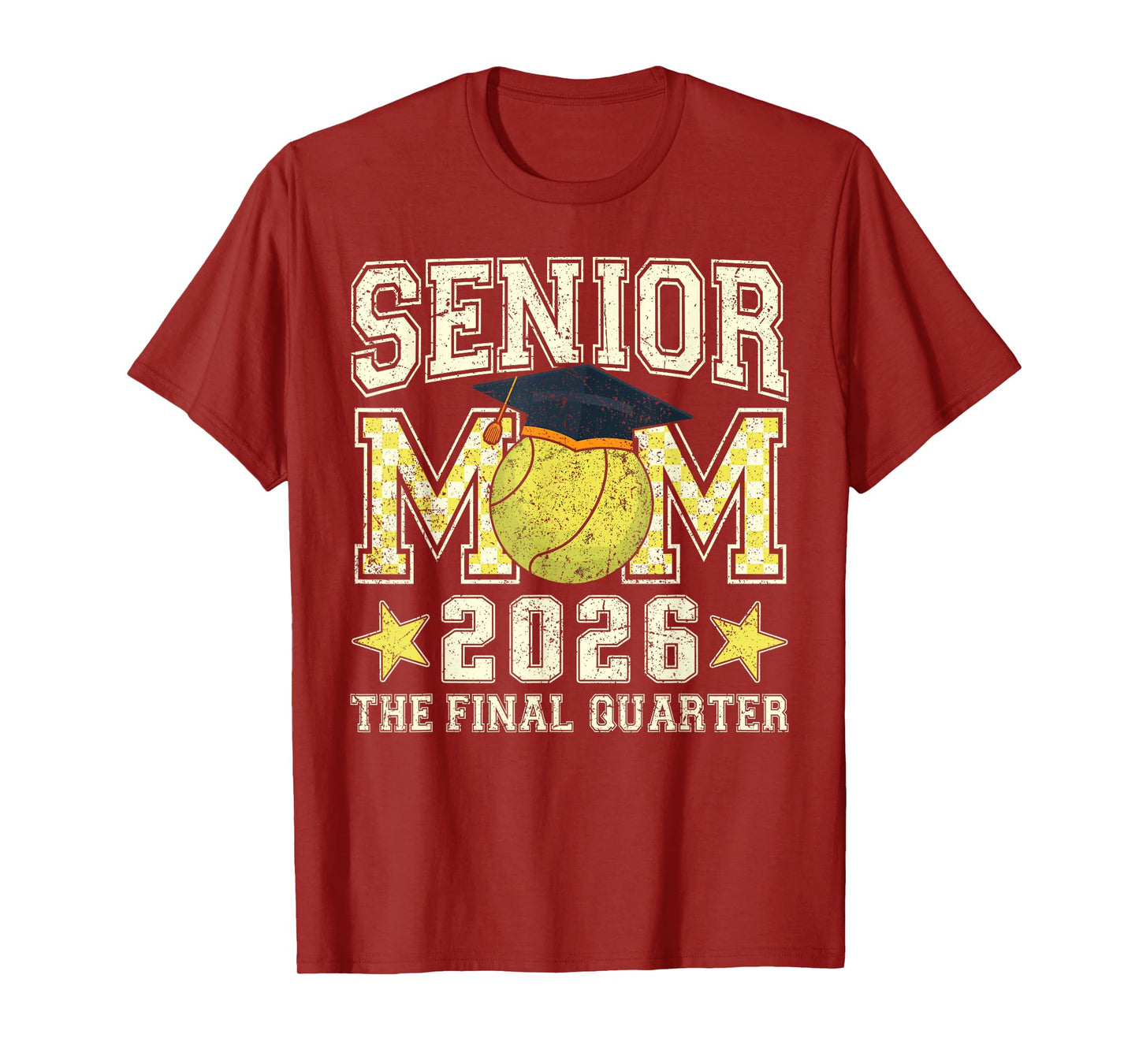 Senior Mom 2026 Tennis Graduation Quarter Men Women T-Shirt