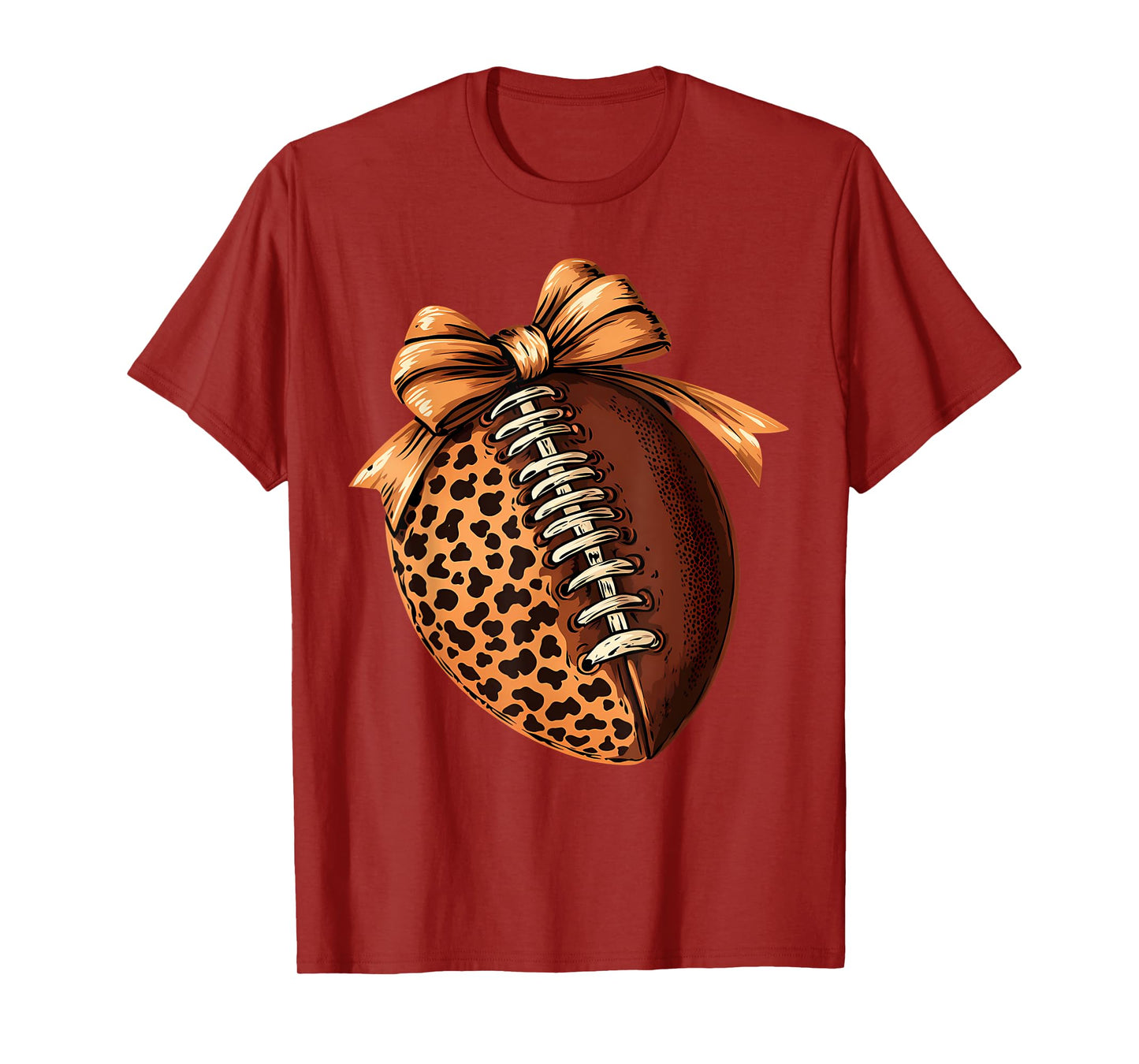 Football Coquette Bow Cute Football Game Day T-Shirt