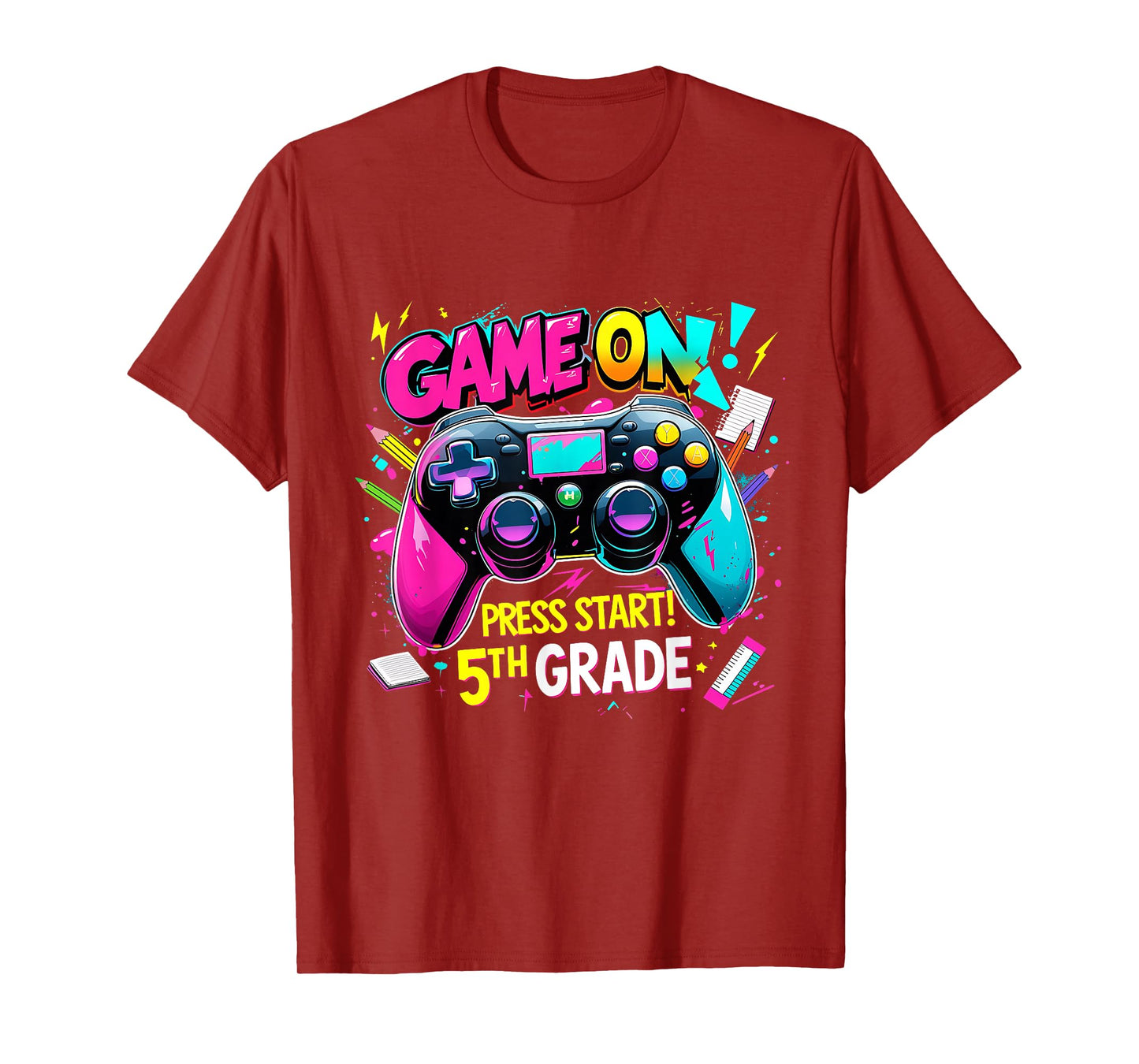 Game On 5th Grade Gamer Back to School Tee T-Shirt