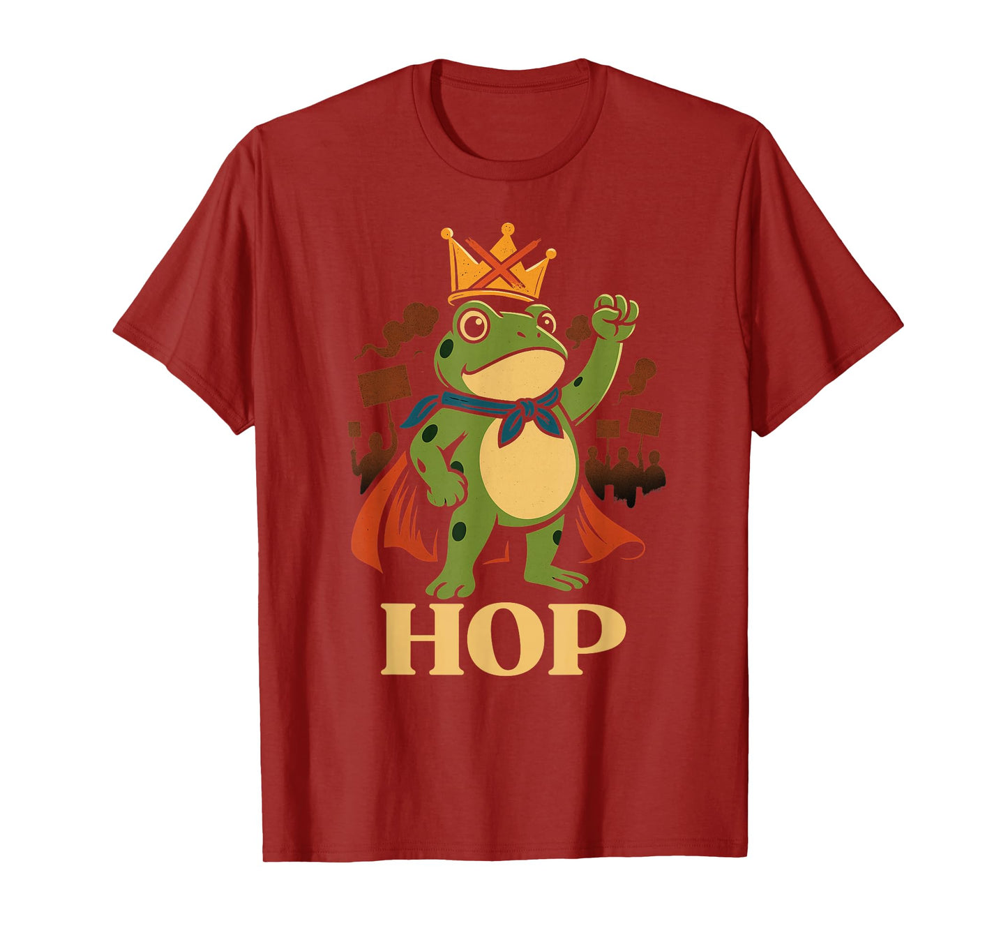 Funny Portland Frog Hop Protest Resist Frog No Kings Toad T-Shirt