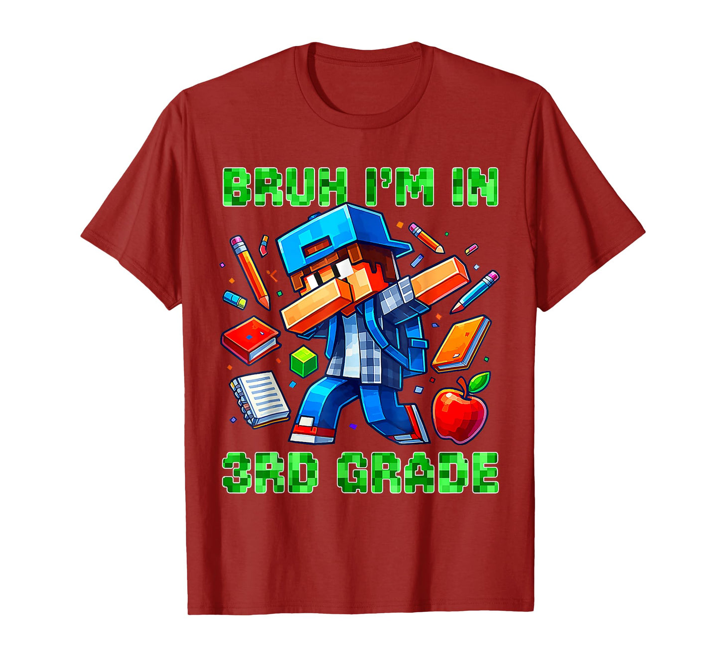 Bruh I'm in 3rd Grade Dabbing Gamer Back to School Gaming T-Shirt