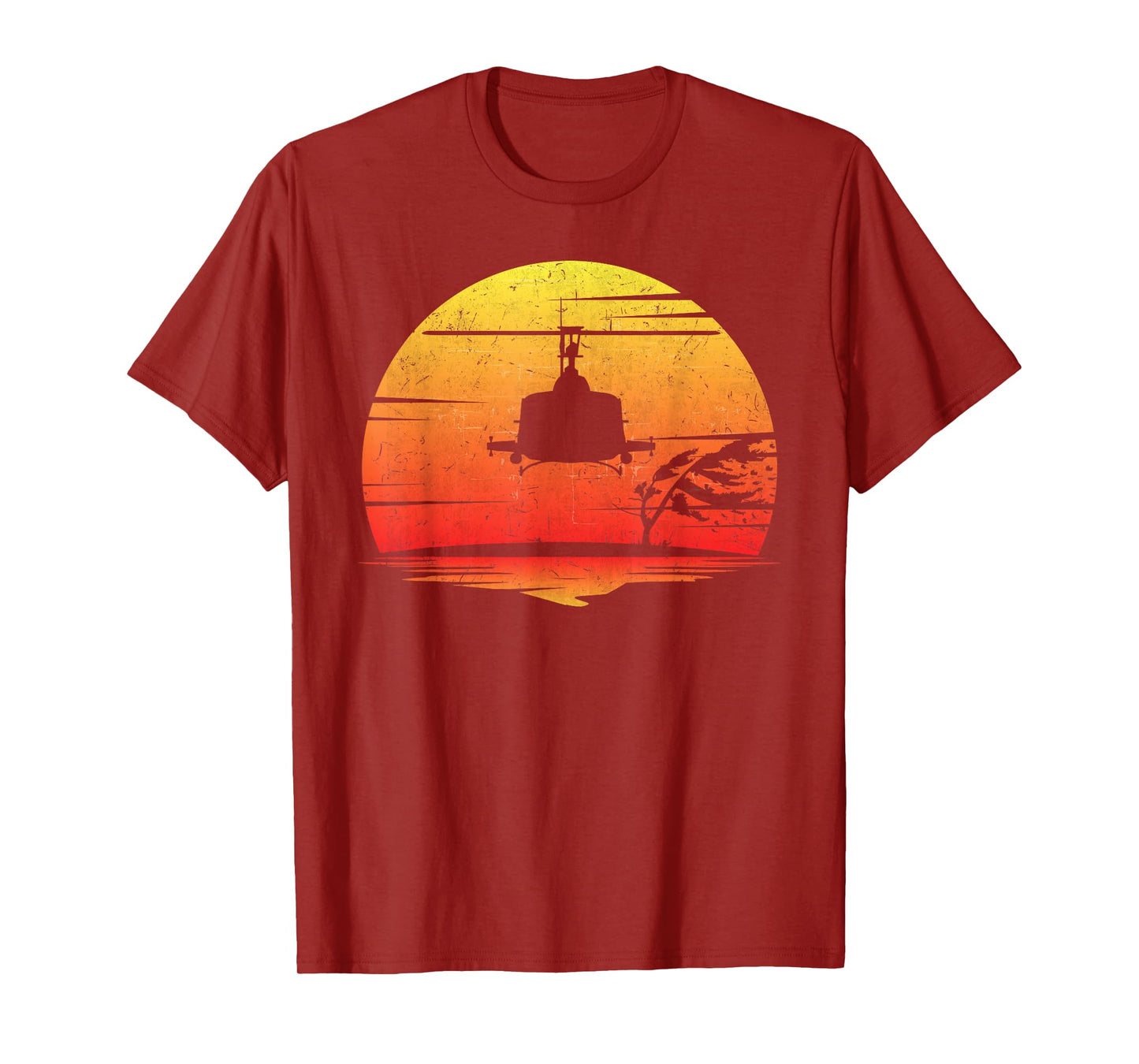 UH-1 Huey Retro Helicopter Vintage Style Vietnam Chopper T-Shirt