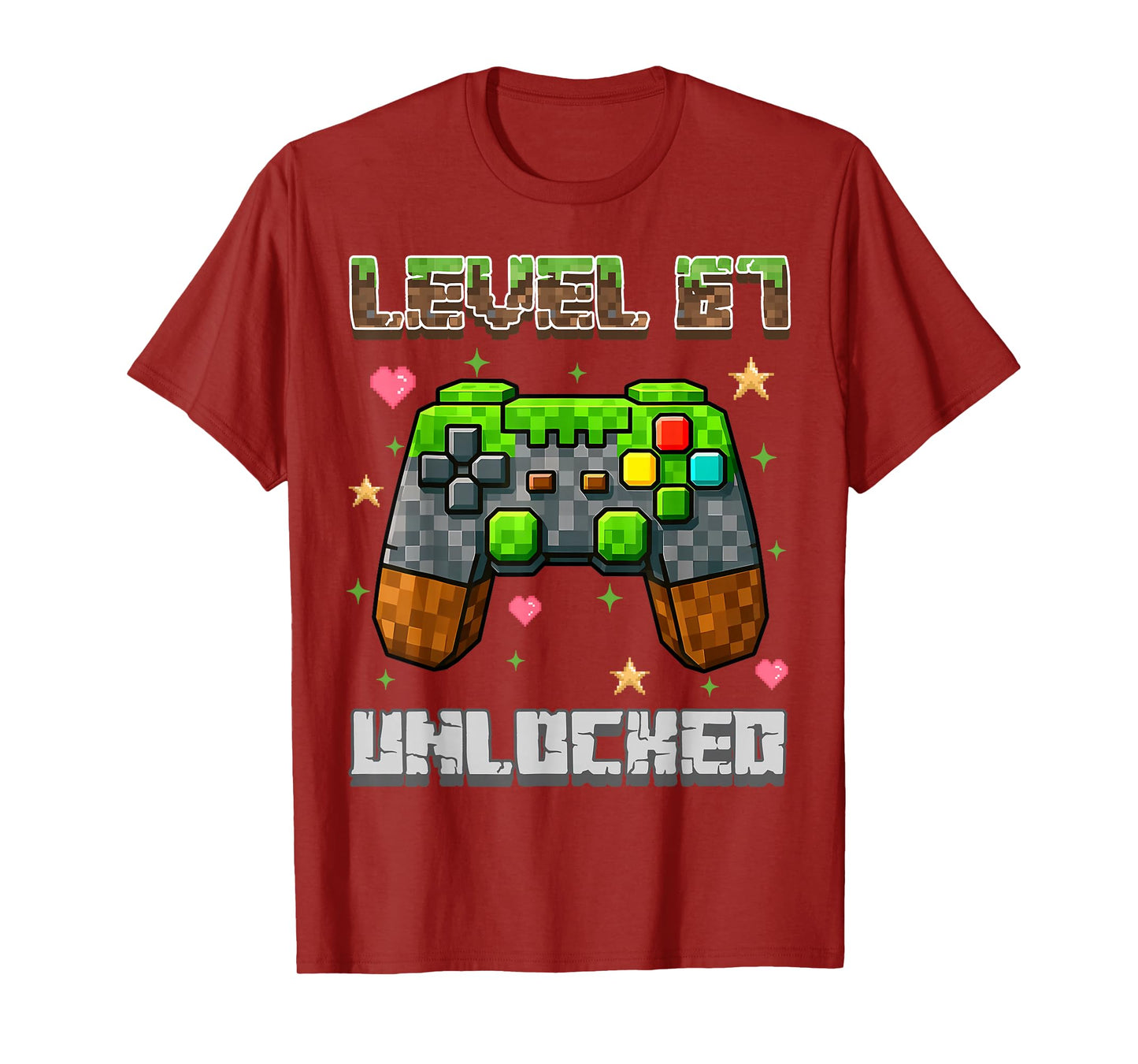 Level 67 Unlocked Gaming School Meme Six Seven Boys Kids T-Shirt