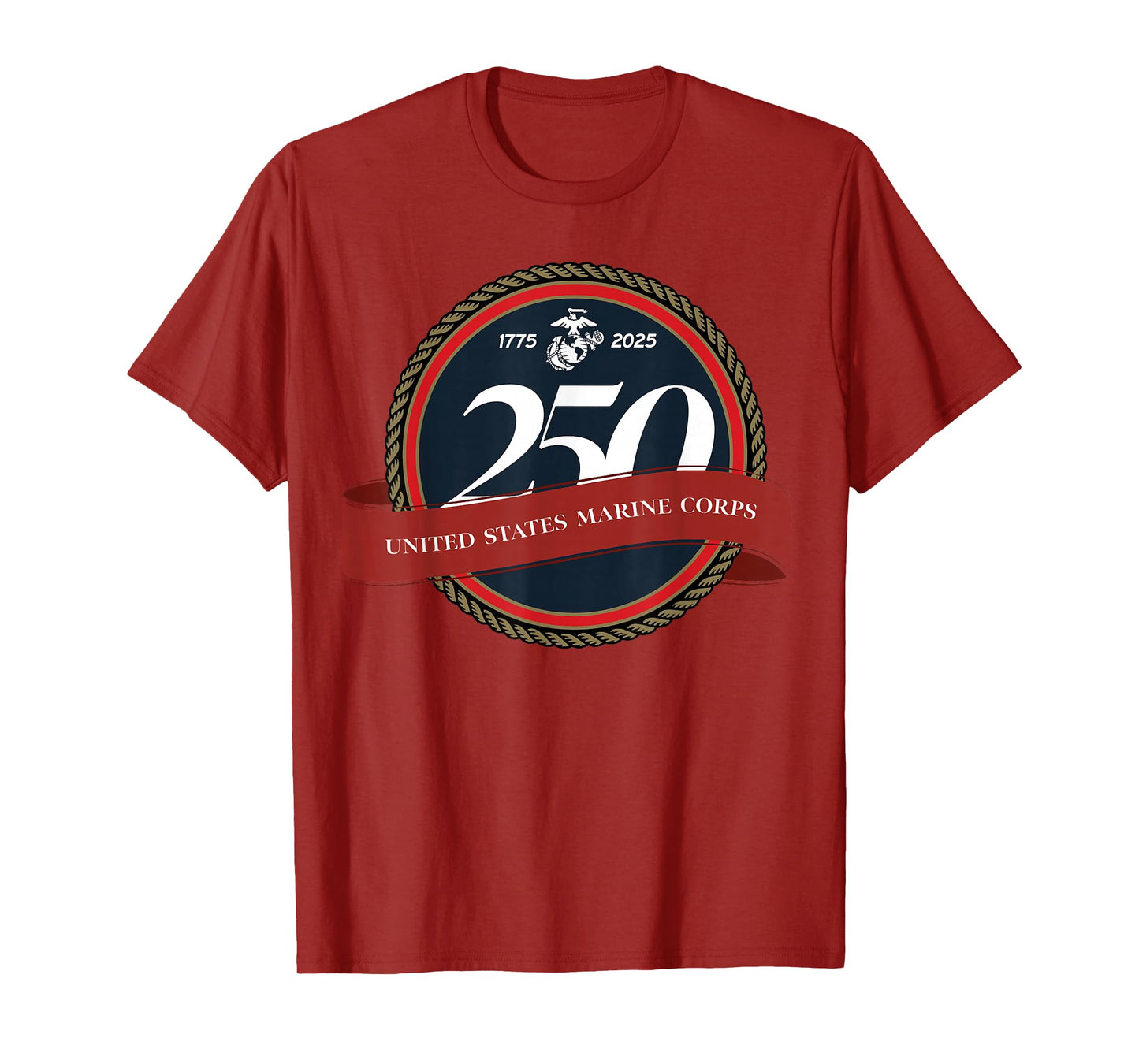 United States Marine Corps 250th Birthday Seal T-Shirt