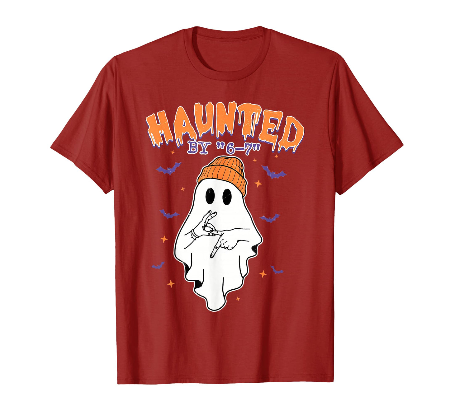Haunted by 6-7 Ghost Halloween Funny Style Meme Six Seven 67 T-Shirt