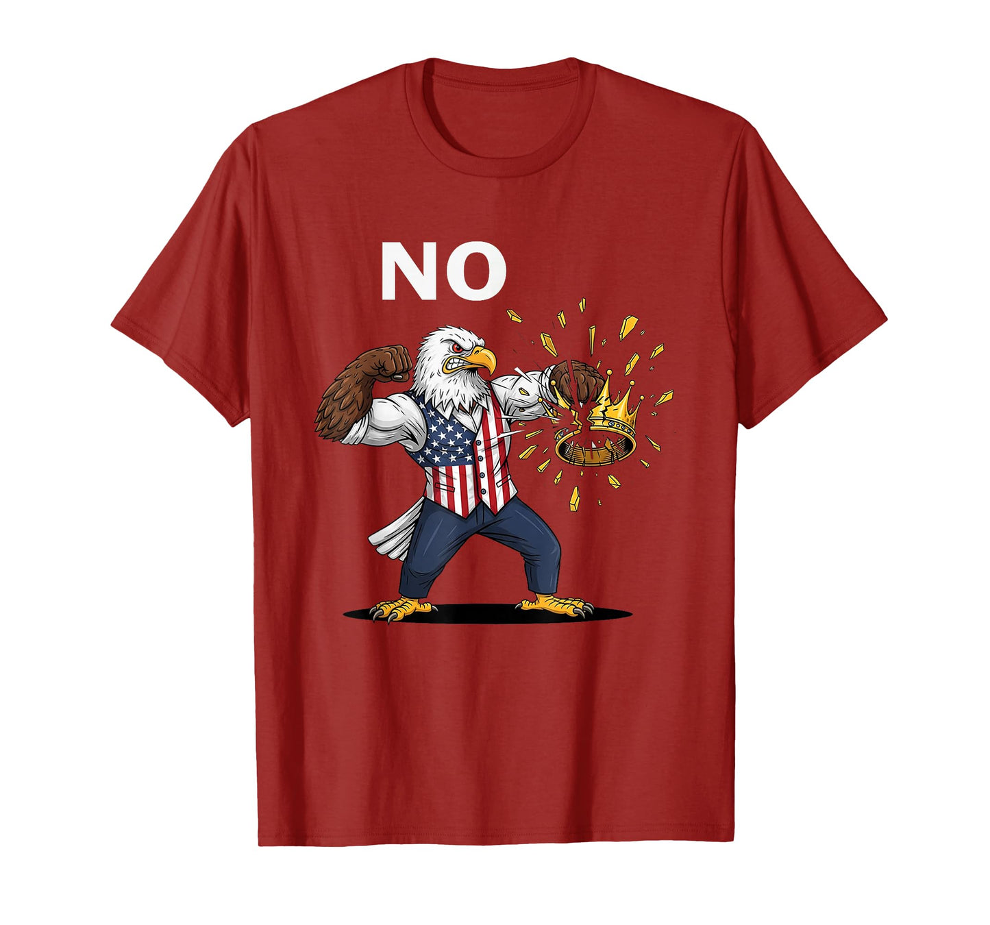 Funny Eagle No Kings October 18 No Kings Day Men Women T-Shirt
