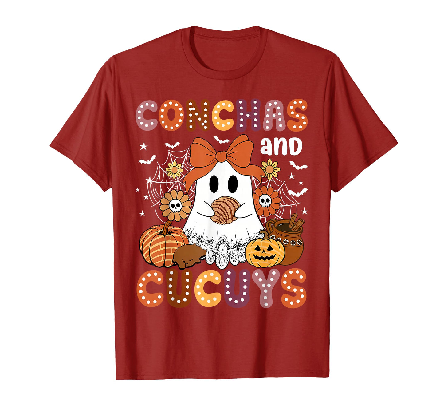 Cute Conchas and Cucuys Ghost Funny Mexican Halloween Ghost T-Shirt