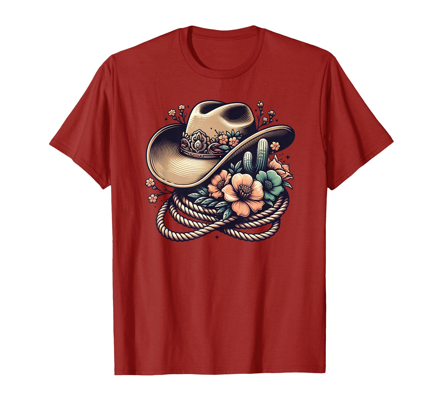 Western Country Cowgirl Tees Vintage Western Country Rodeo Cowgirl Cowboy T-Shirt