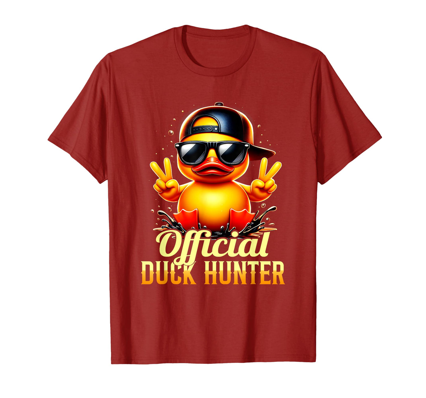 Official Duck-Hunter Cruise Funny Rubber Duck Hunting Squad T-Shirt