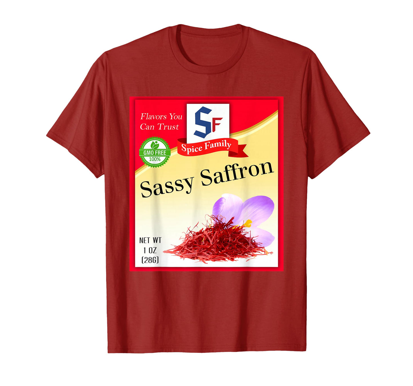 Sassy Saffron Spice Group Costume Family Matching Funny T-Shirt