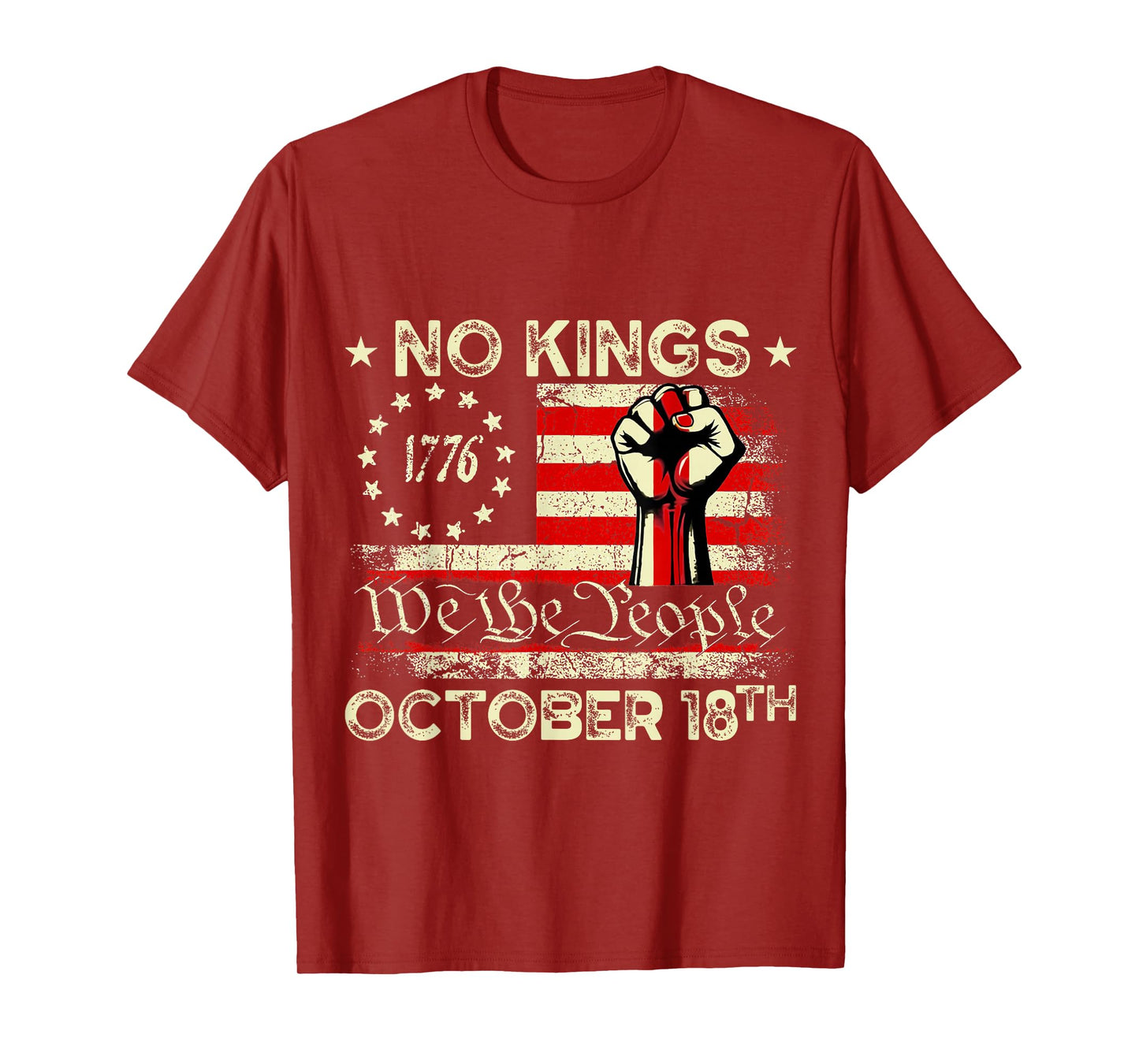 No Kings Shirt Vintage America Flag 1776 October 18th T-Shirt
