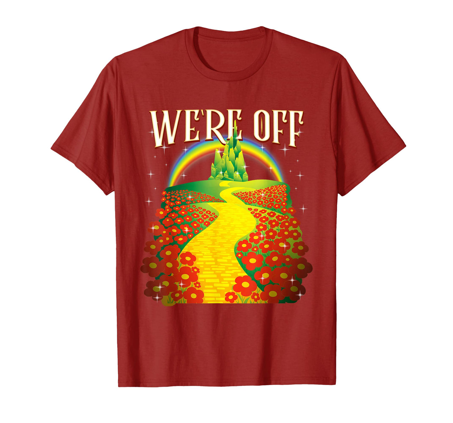Funny We're Off Yellow Path Brick Wizard Literature School T-Shirt