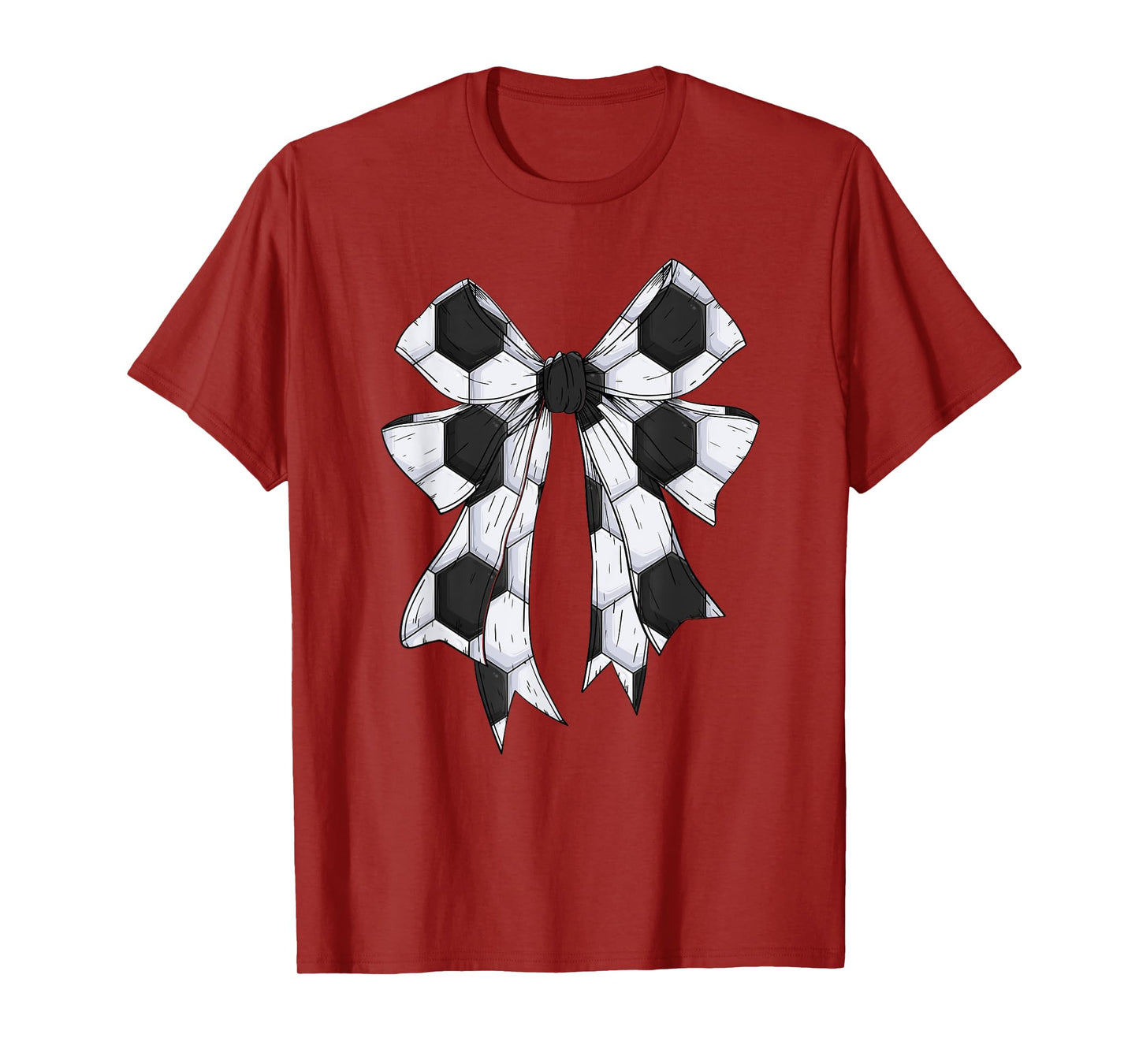 Cute Soccer Ball Coquette Bow For Women Girls Kid Soccer Mom T-Shirt