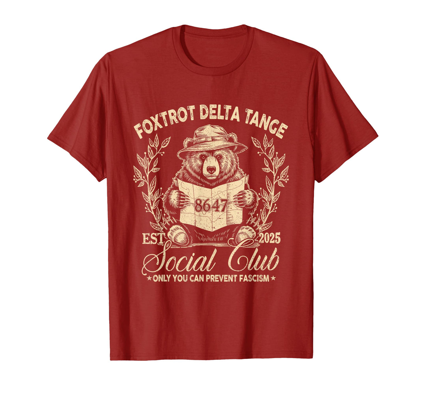 Foxtrot Delta Tango Social Club Only You Can Prevent Fascism T-Shirt