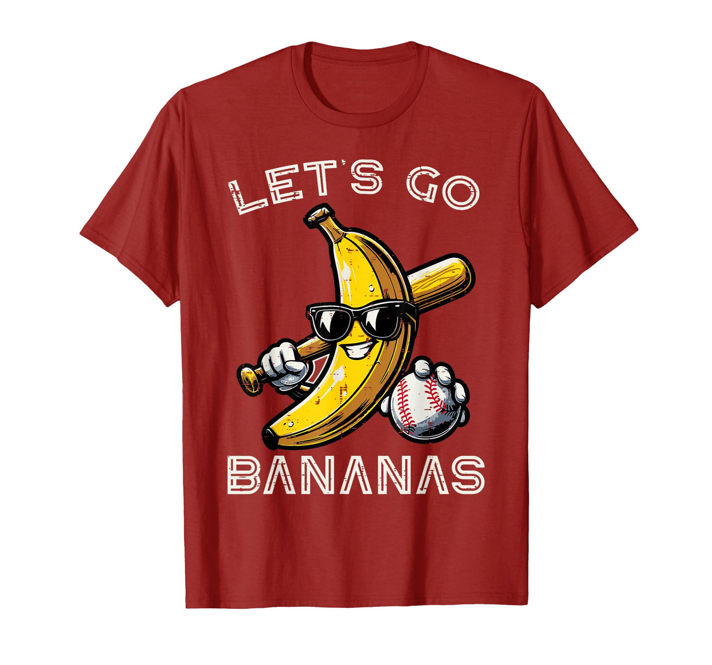 Lets Go Banana Retro Boys Kids Men Youth T-Shirt