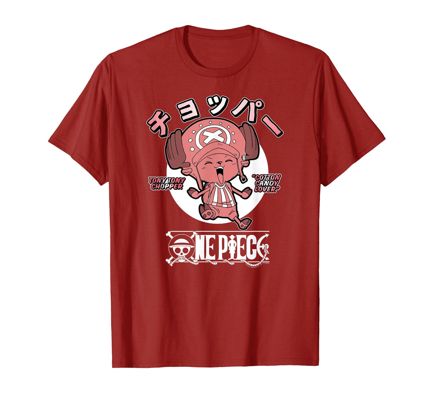 One Piece Anime Chopper Cotton Candy Lover with Logo T-Shirt