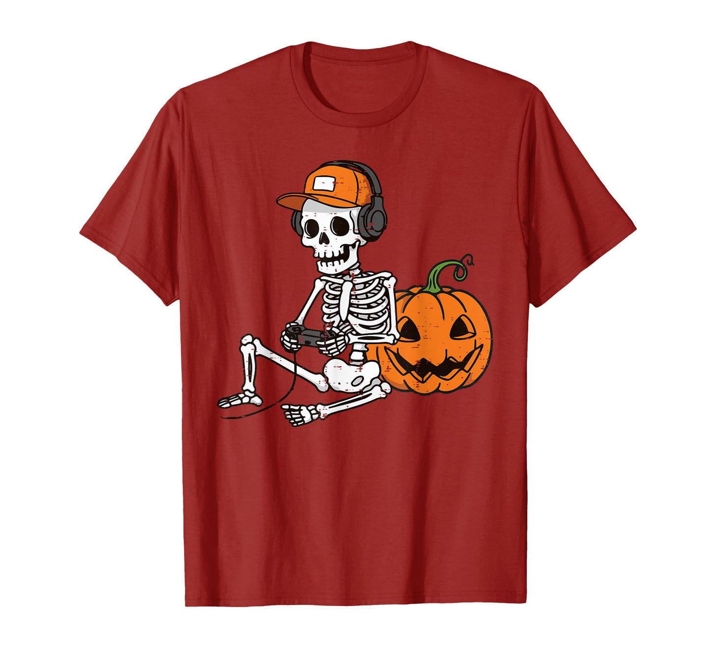 Halloween Gaming Skeleton Gamer Costume Men Boys Kids Teens T-Shirt