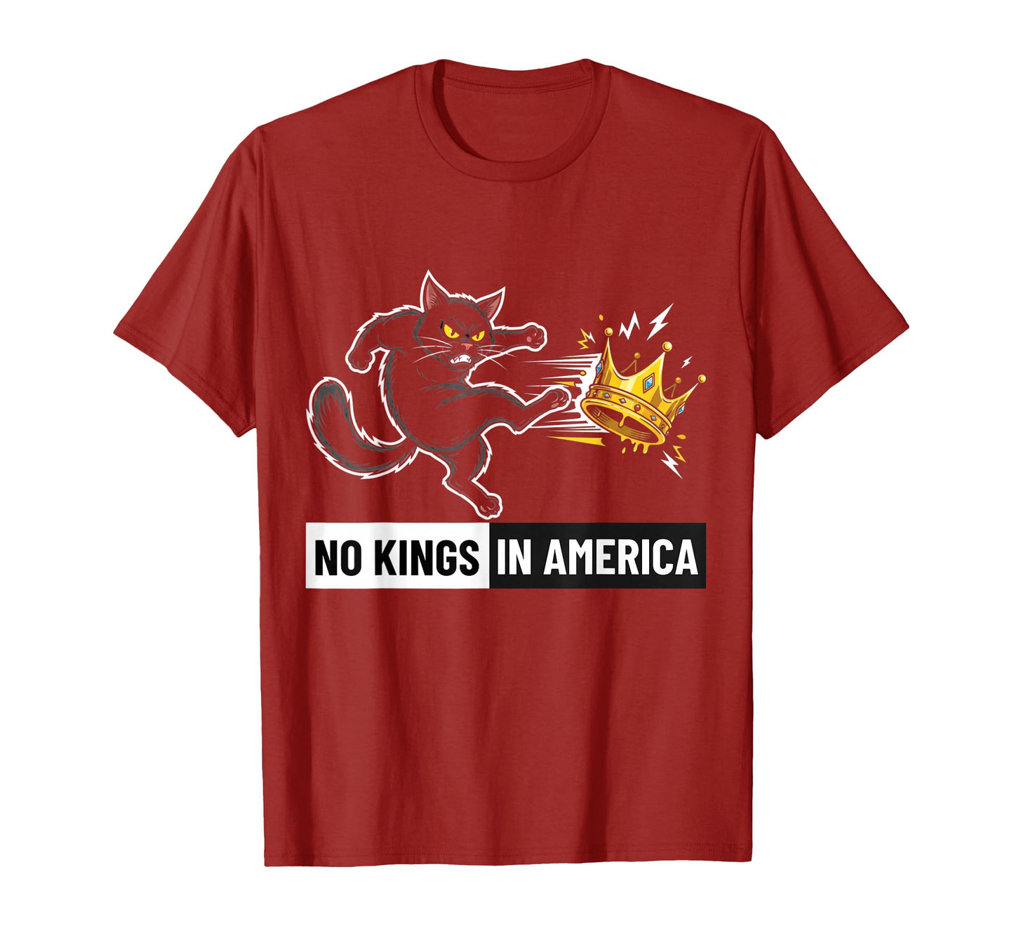We The People No Kings Funny Black Cat T-Shirt