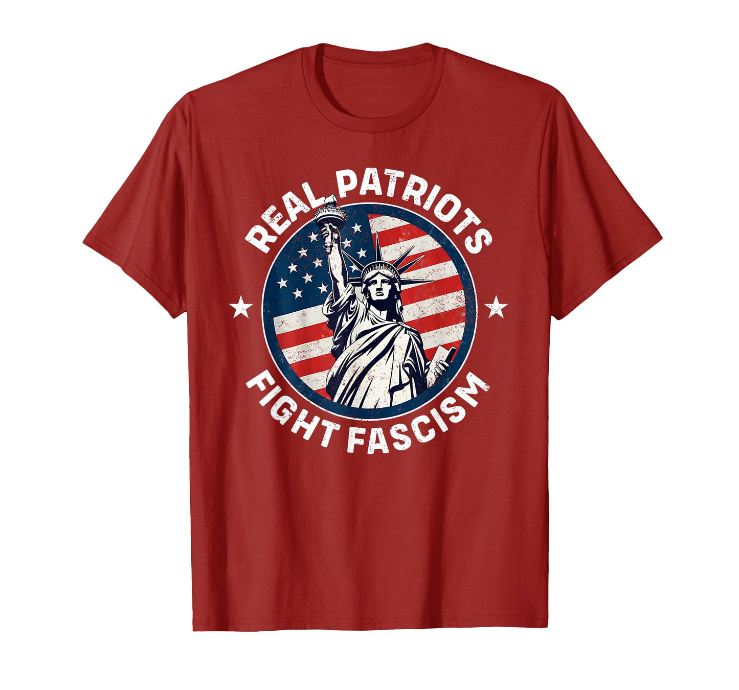 Real Patriots Fight Fascism Political Protest For Women Mens T-Shirt