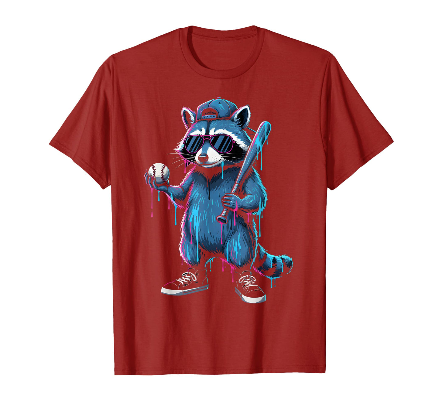 Baseball Ice Cream Drip for Boys and Girls Batter Game Day T-Shirt