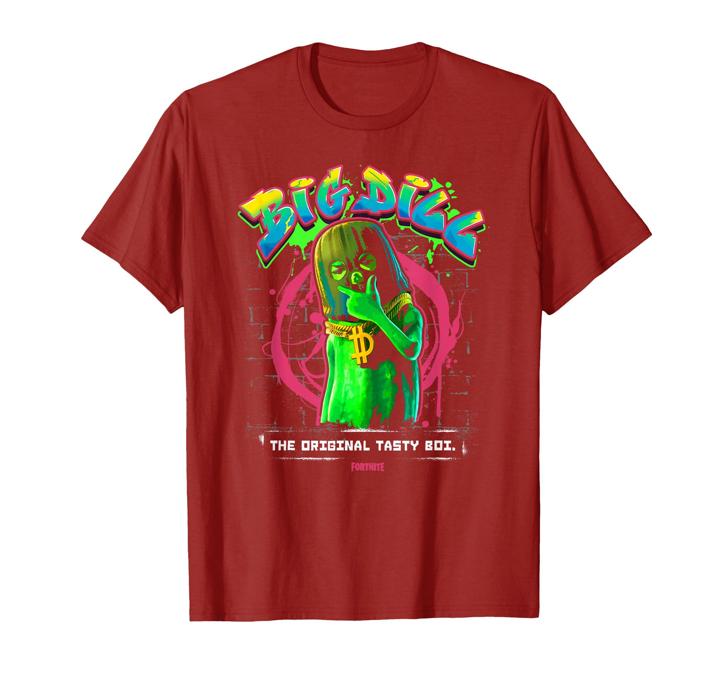 Fortnite Big Dill The Original Tasty Boi Graffiti Mural T-Shirt