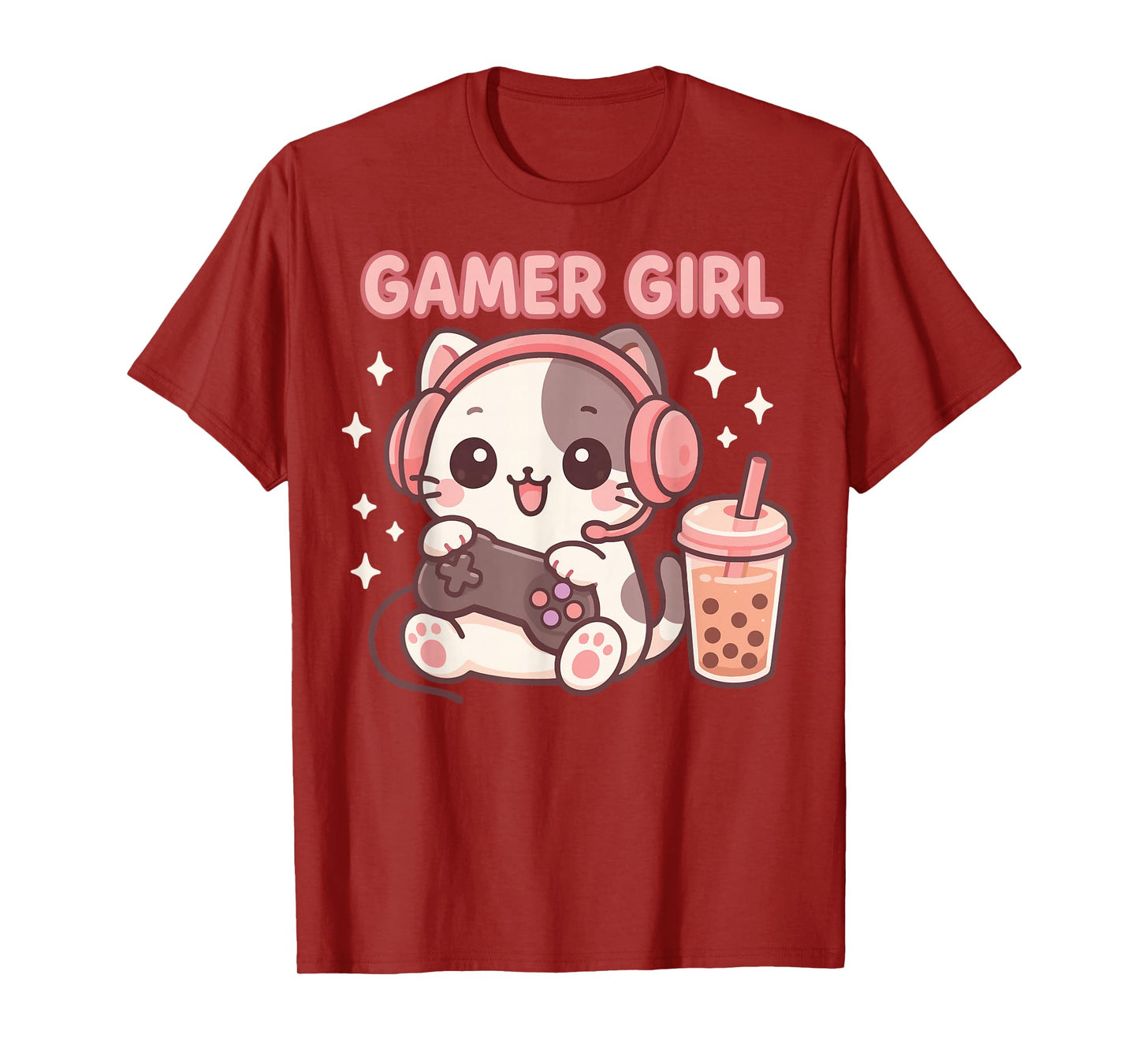 Gamer Girl Cat T-Shirt