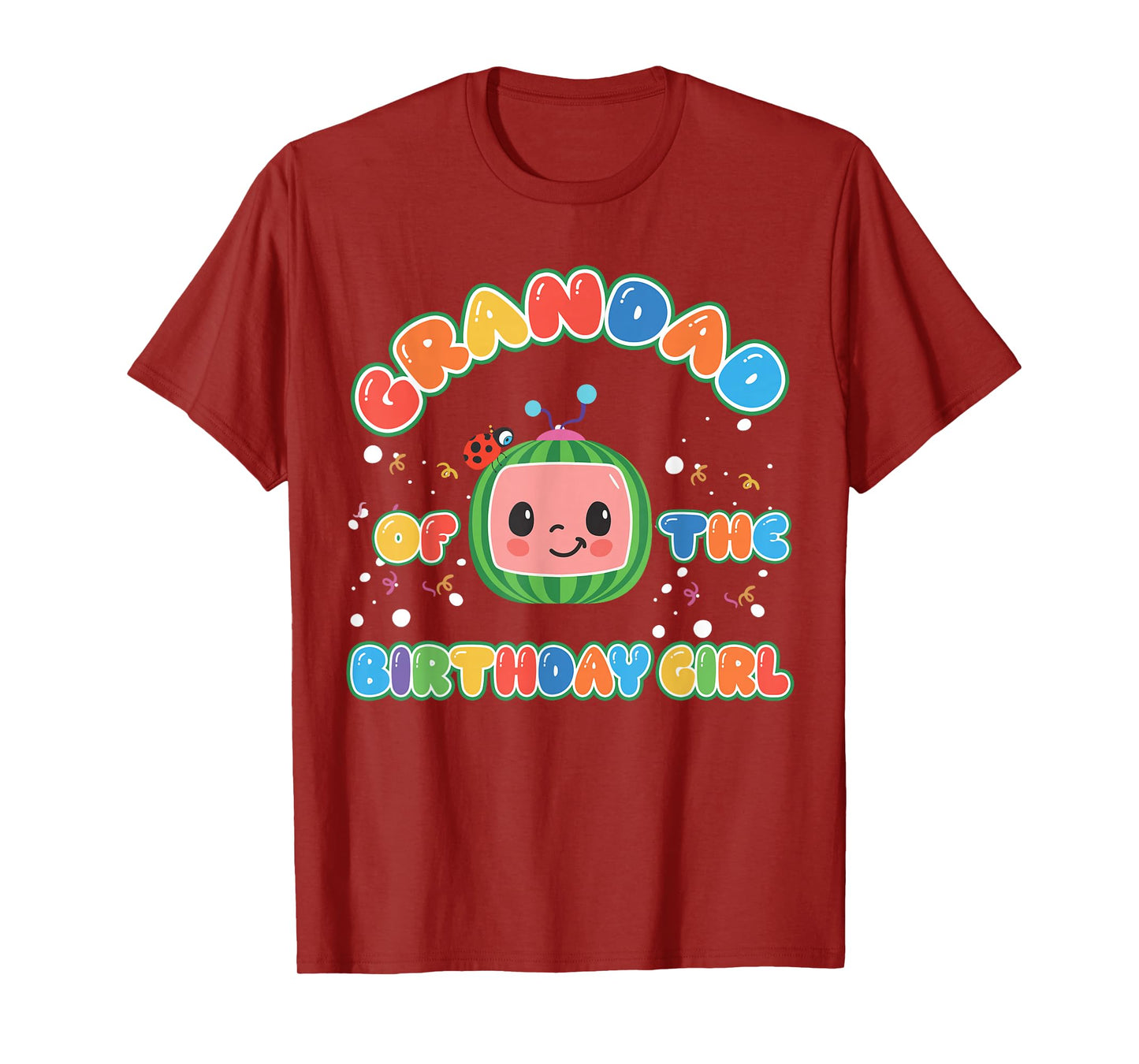 Grandad Of The Birthday Girl Melon Family Matching Funny T-Shirt