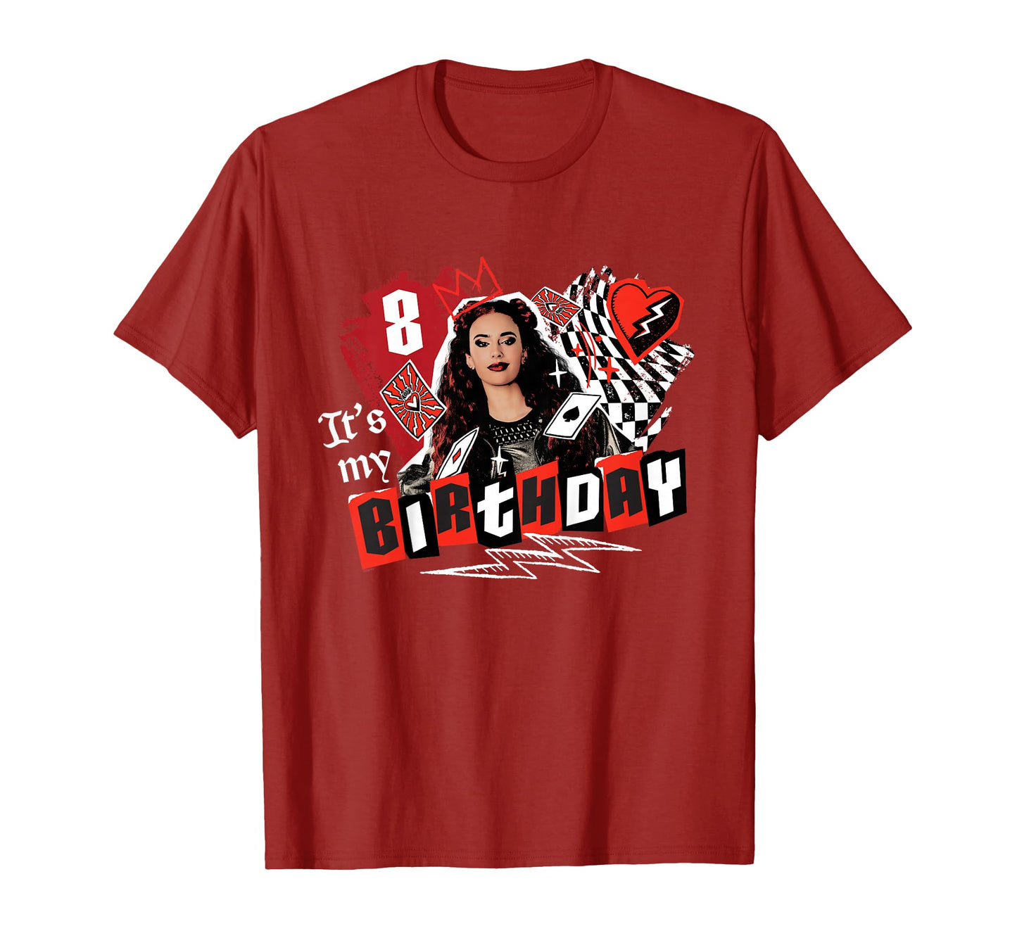 Disney Descendants Red It's My 8th Birthday Party Gift T-Shirt