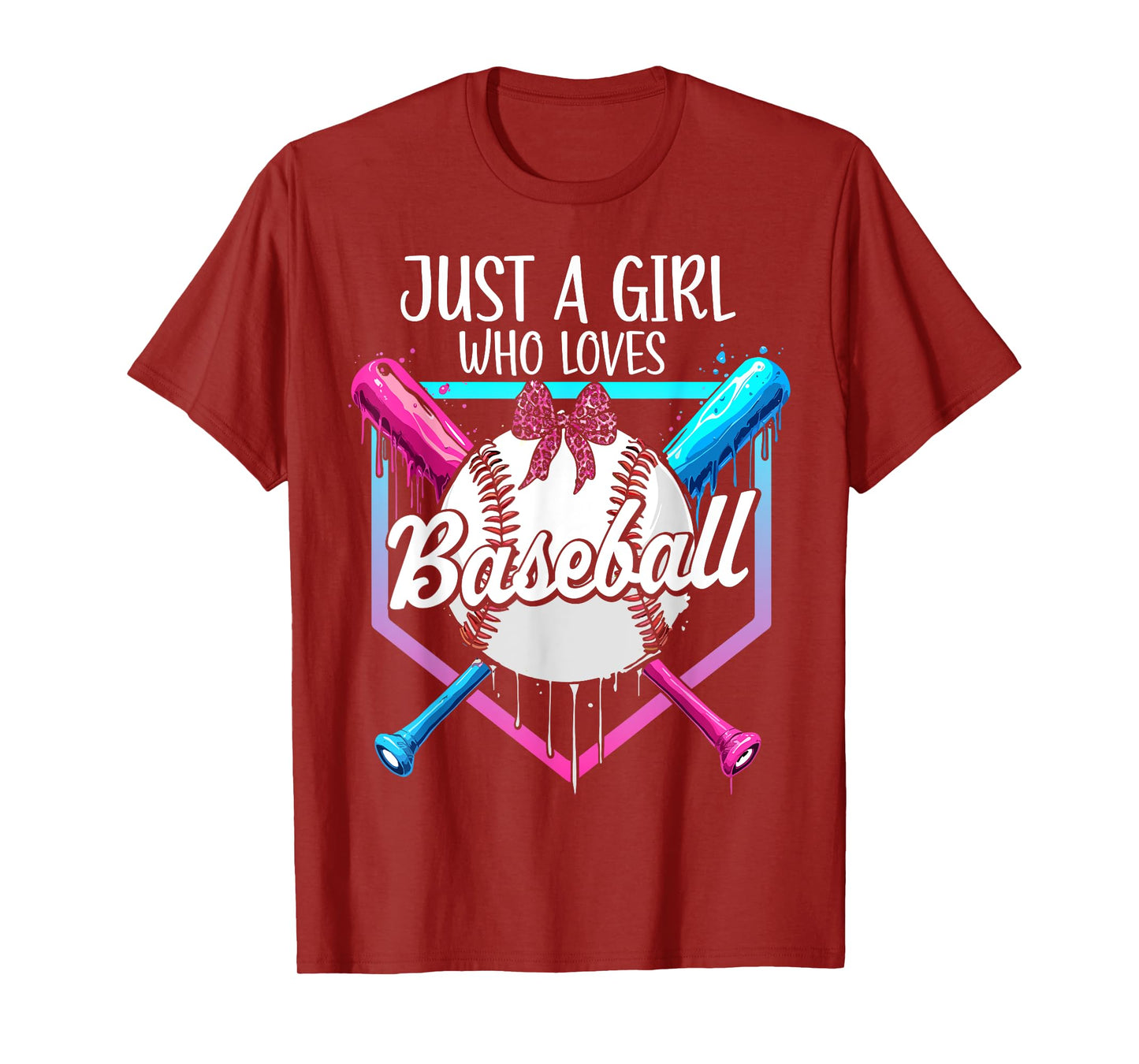 Baseball Drip Just A Girl Who Loves Baseball Game Day T-Shirt