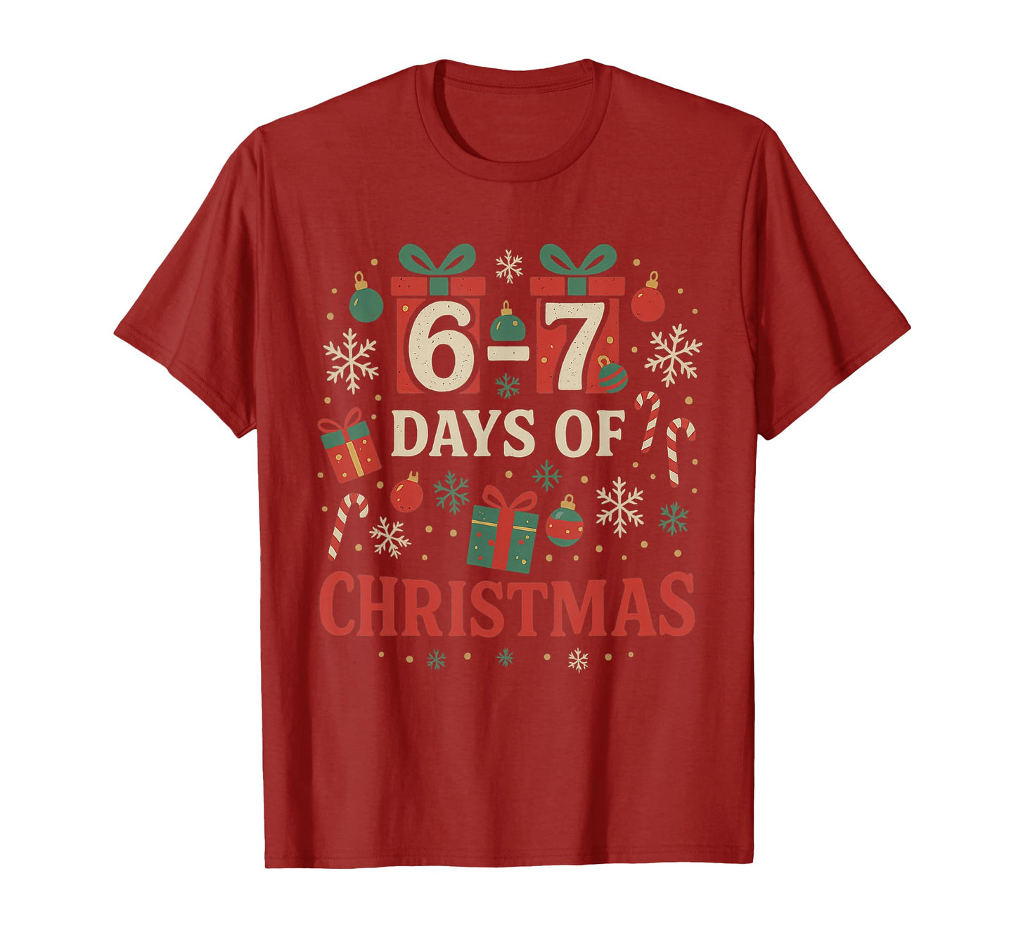 67 Meme Christmas Holiday Funny - Six Seven Gen Alpha Z T-Shirt