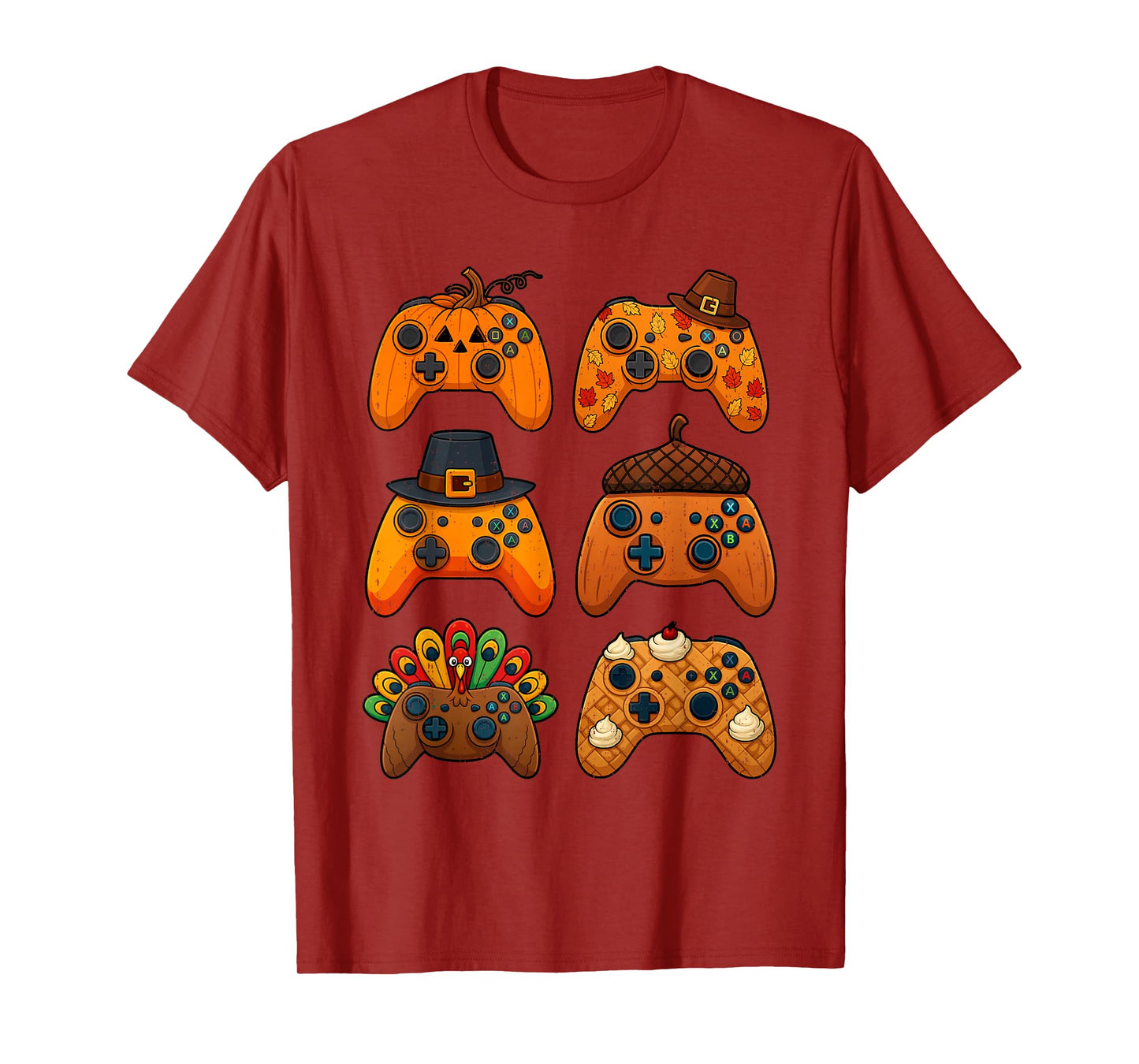 Gamer Turkey Fall Thanksgiving Video Game Gaming Teen Boys T-Shirt