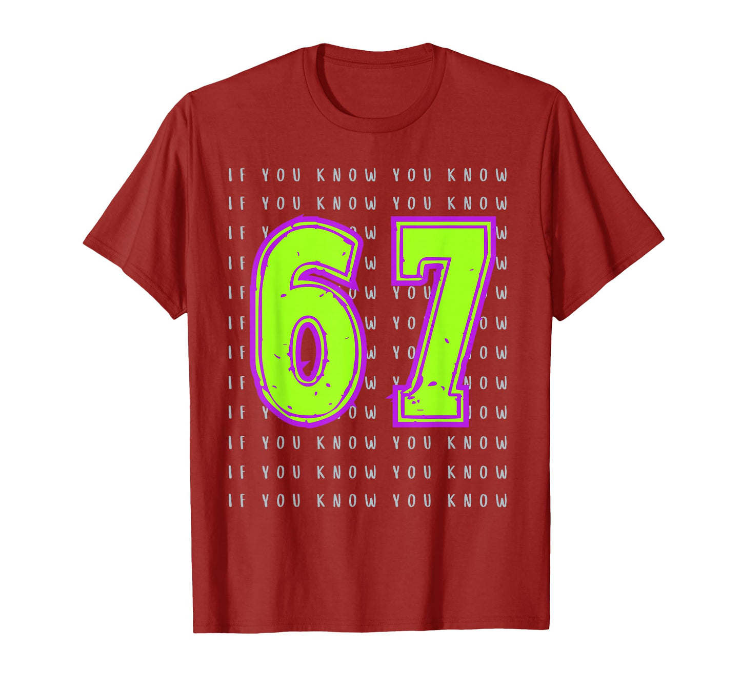 Fun Six Seven 6 7 Meme Design T-Shirt