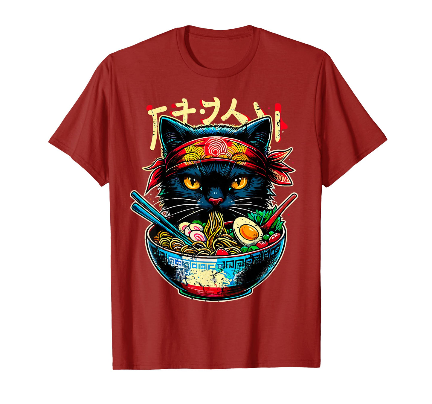Cat Ramen Noodle Japanese Anime Kawaii Cats T-Shirt