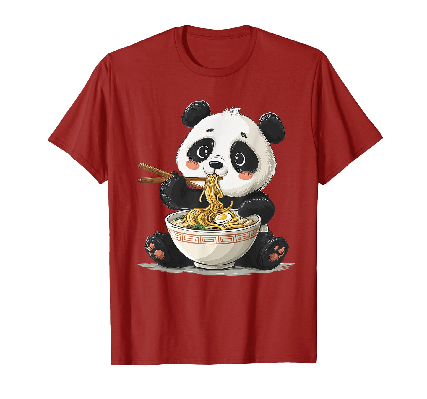 Cute Panda Ramen Japanese Anime T-Shirt