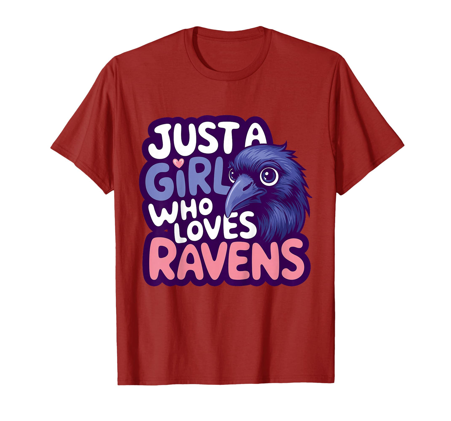 Kids Girl Loves Ravens Kids T-Shirt