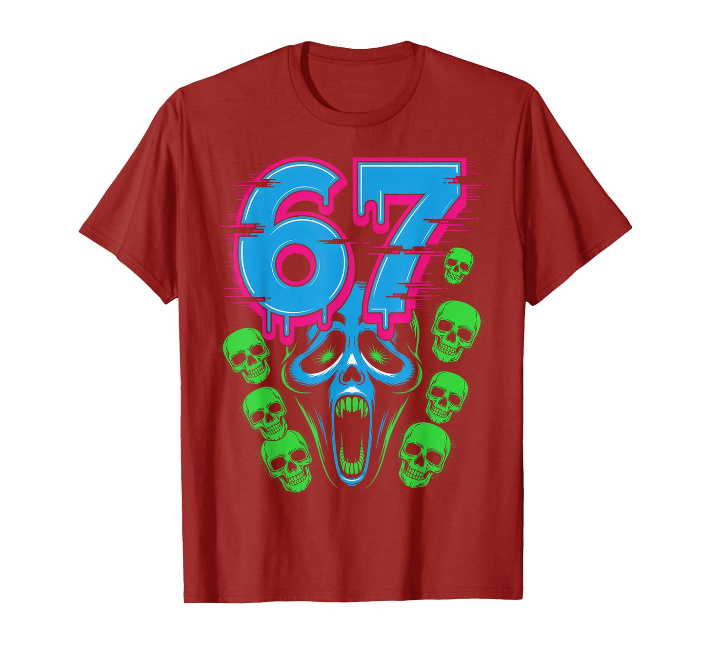 67 Halloween SCP Horror Face Scary Costume Shirt Horror 6 7 T-Shirt