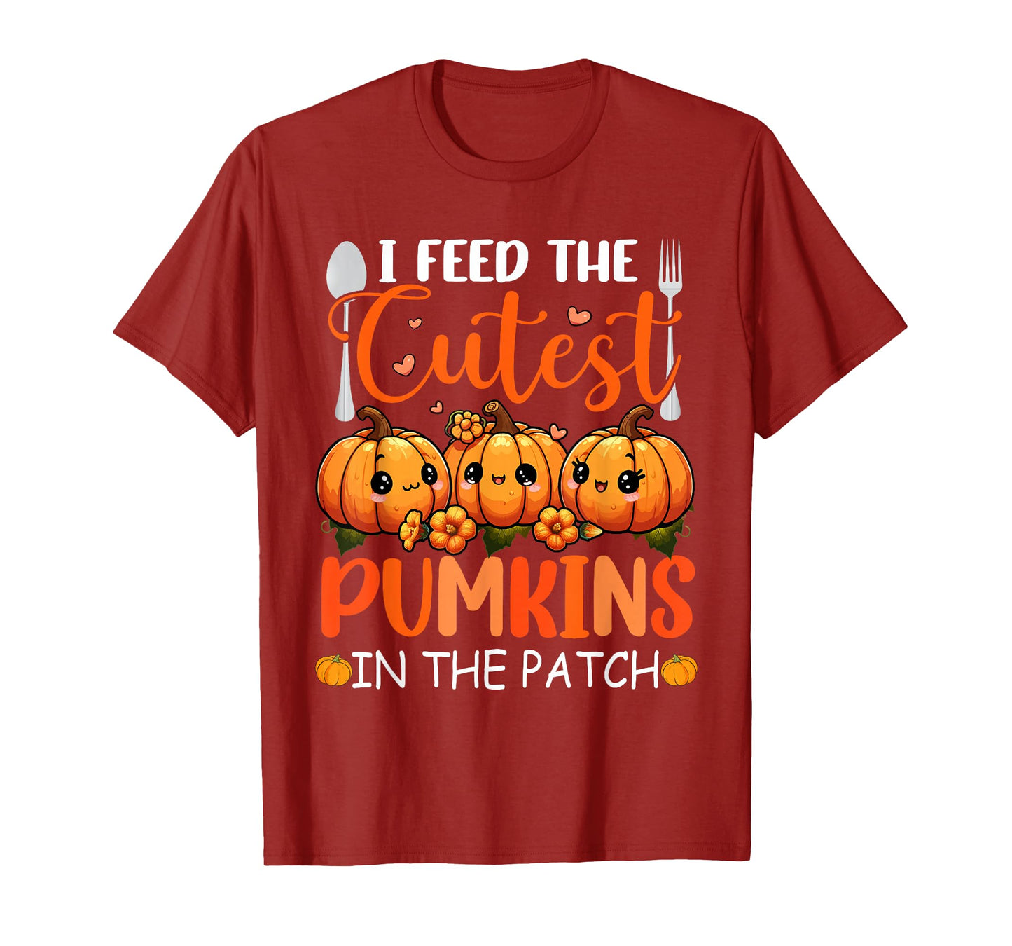 I Feed The Cutest Pumpkins In Patch Thanksgiving Lunch Lady T-Shirt