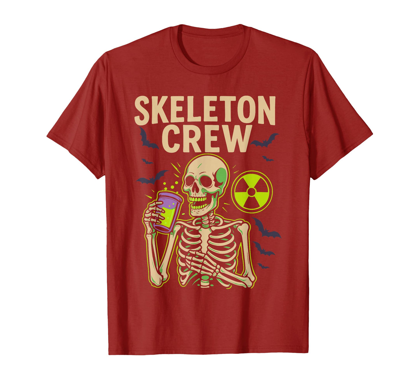 Halloween Radiology Shirt, Spooky Xray Skeleton Coffee Crew T-Shirt