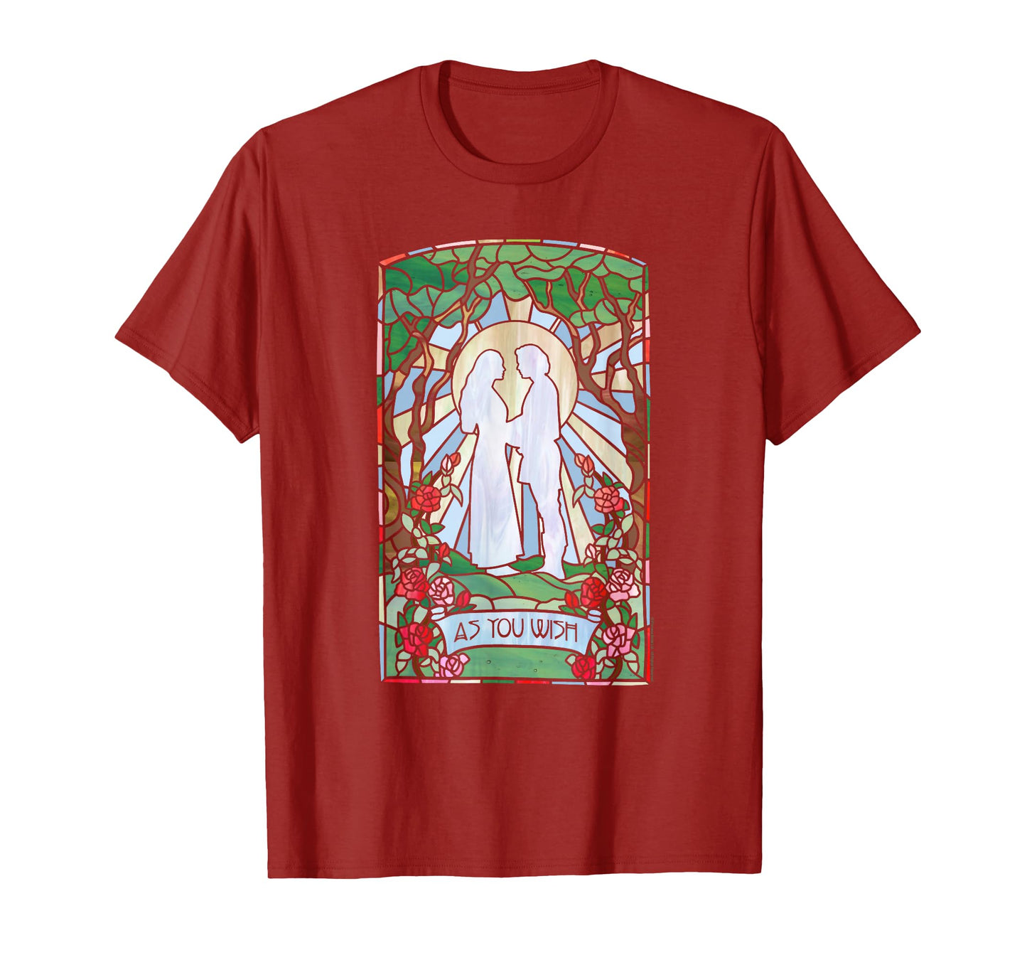 Princess Bride Westley and Buttercup Stained Glass Movie T-Shirt