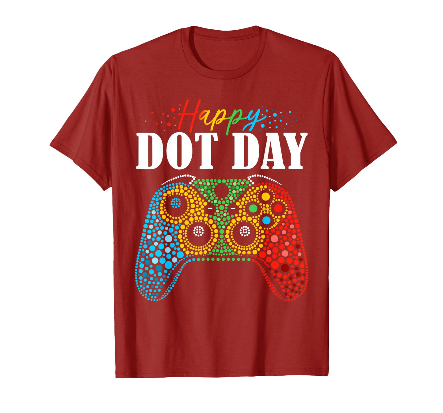 Happy Dot Day Gamer Controller Polka Dot Creative School T-Shirt