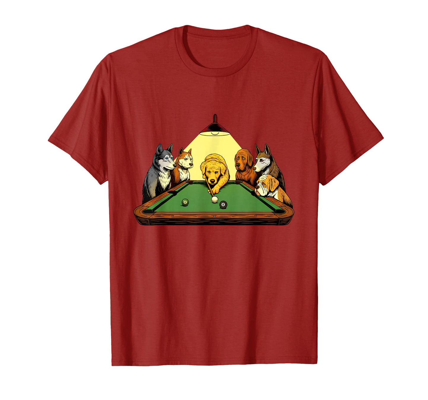 Billiard Dogs - 8 Ball Billiard Game Pool Player T-Shirt