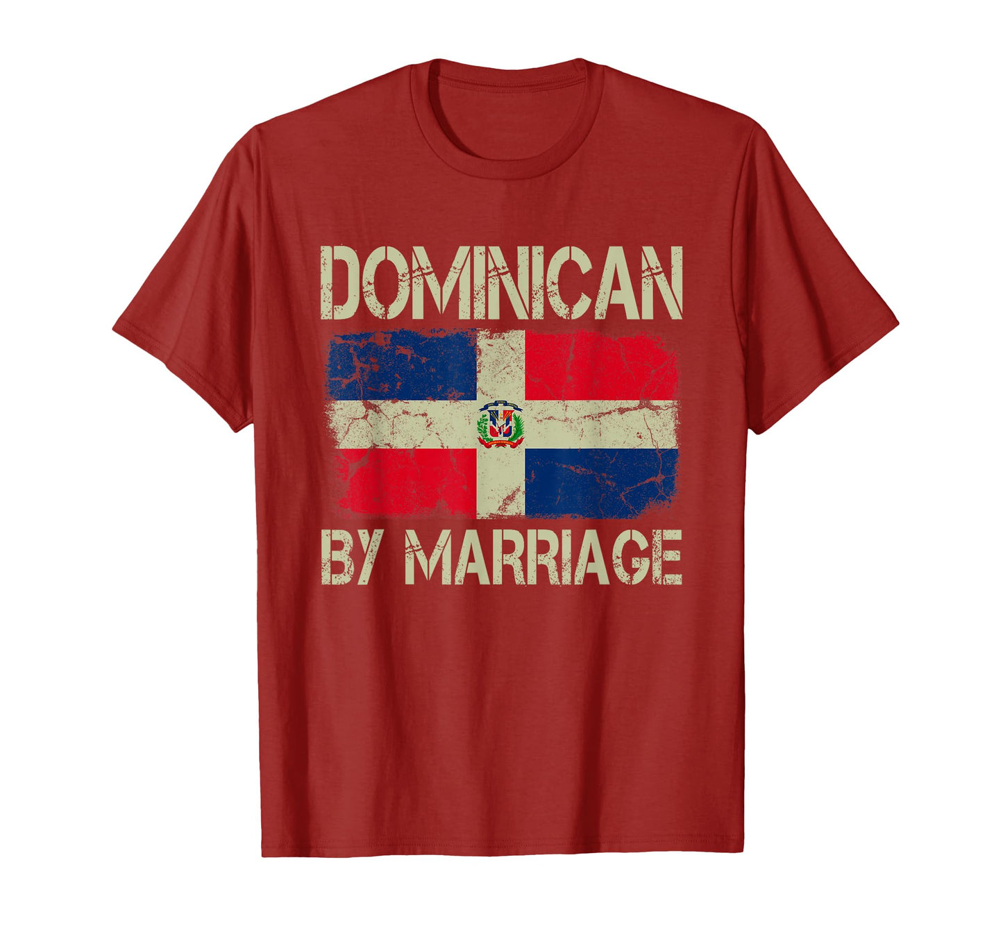 Dominican By Marriage Dominican Flag Funny Husband Wife T-Shirt