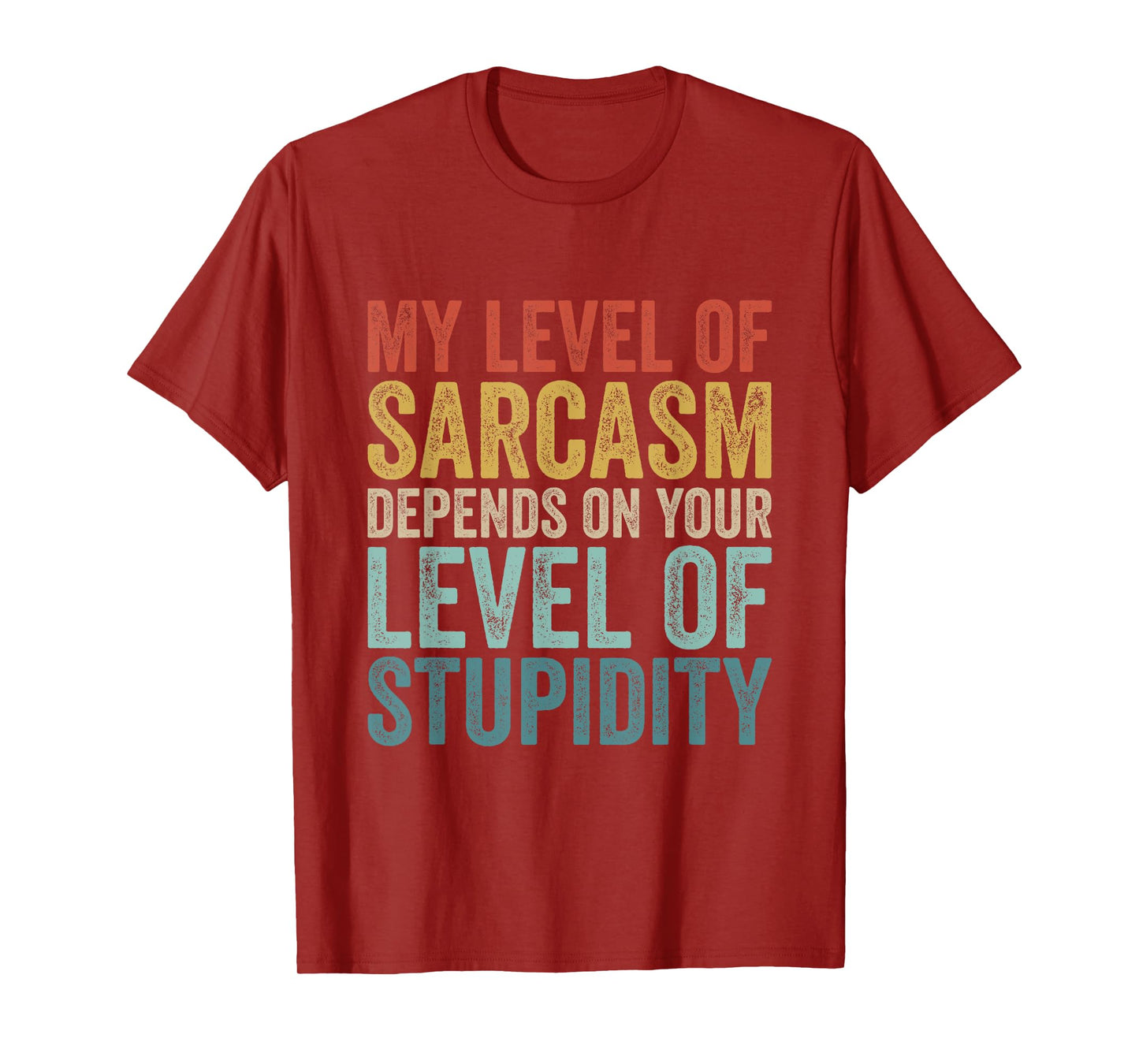 Retro My Level Of Sarcasm Depends On Your Level Of Stupidity T-Shirt
