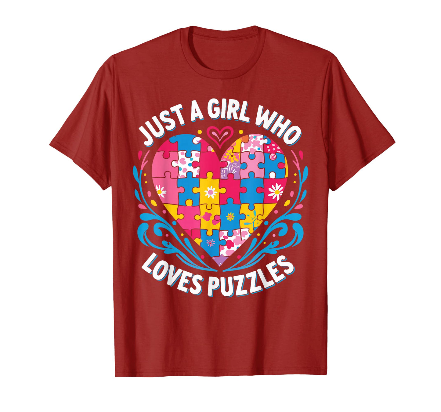 Just A Girl Who Loves Puzzles - Puzzle Piece Lover T-Shirt