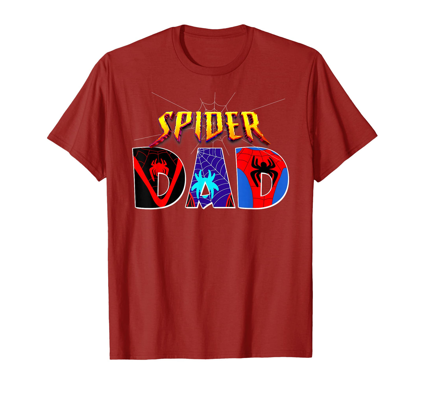 Spider Dad Shirt Birthday Fathers Day Halloween Costumes Pjs T-Shirt