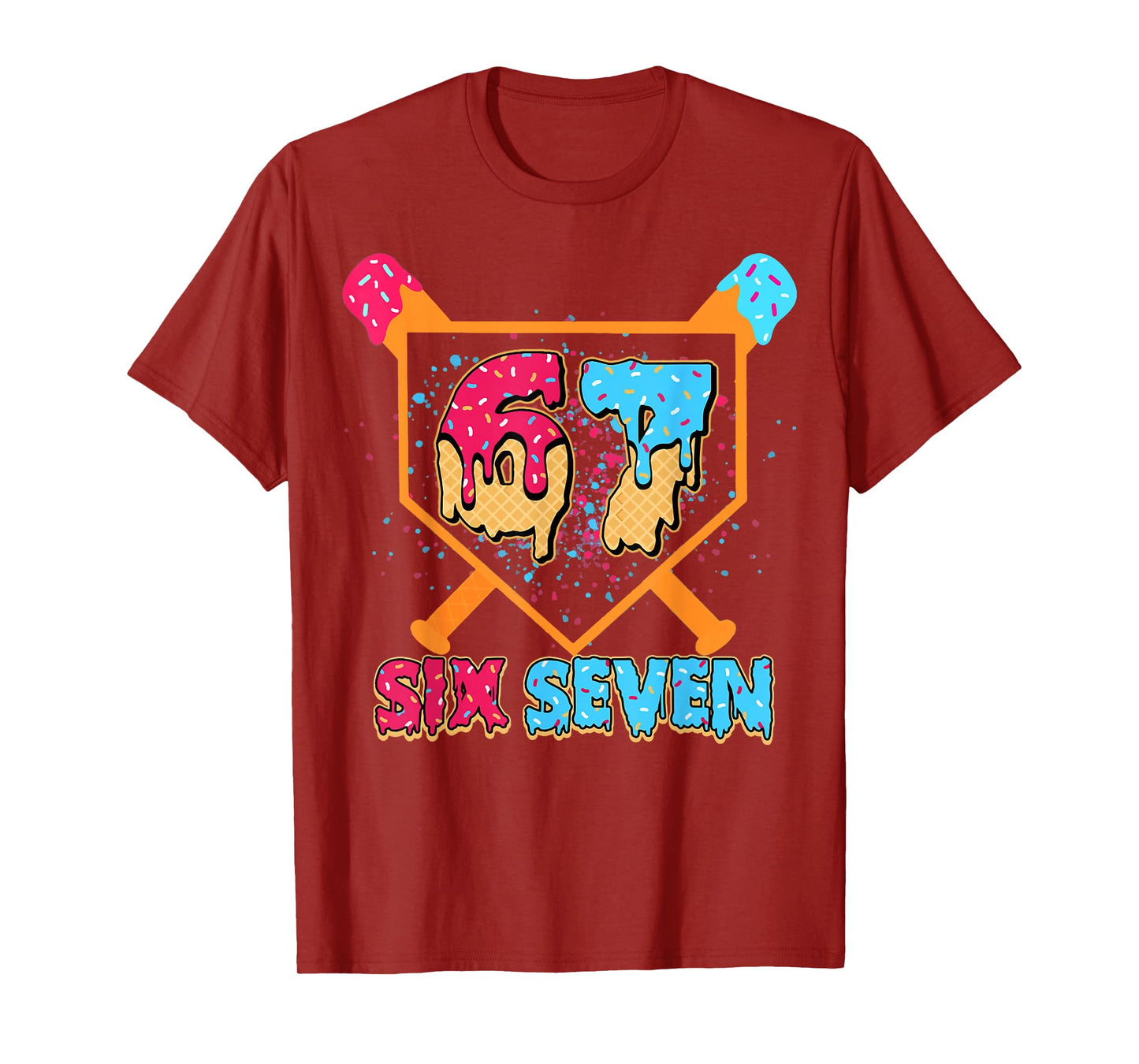 Baseball Drip Number 67 Player Or 67th Birthday Boy Girl T-Shirt