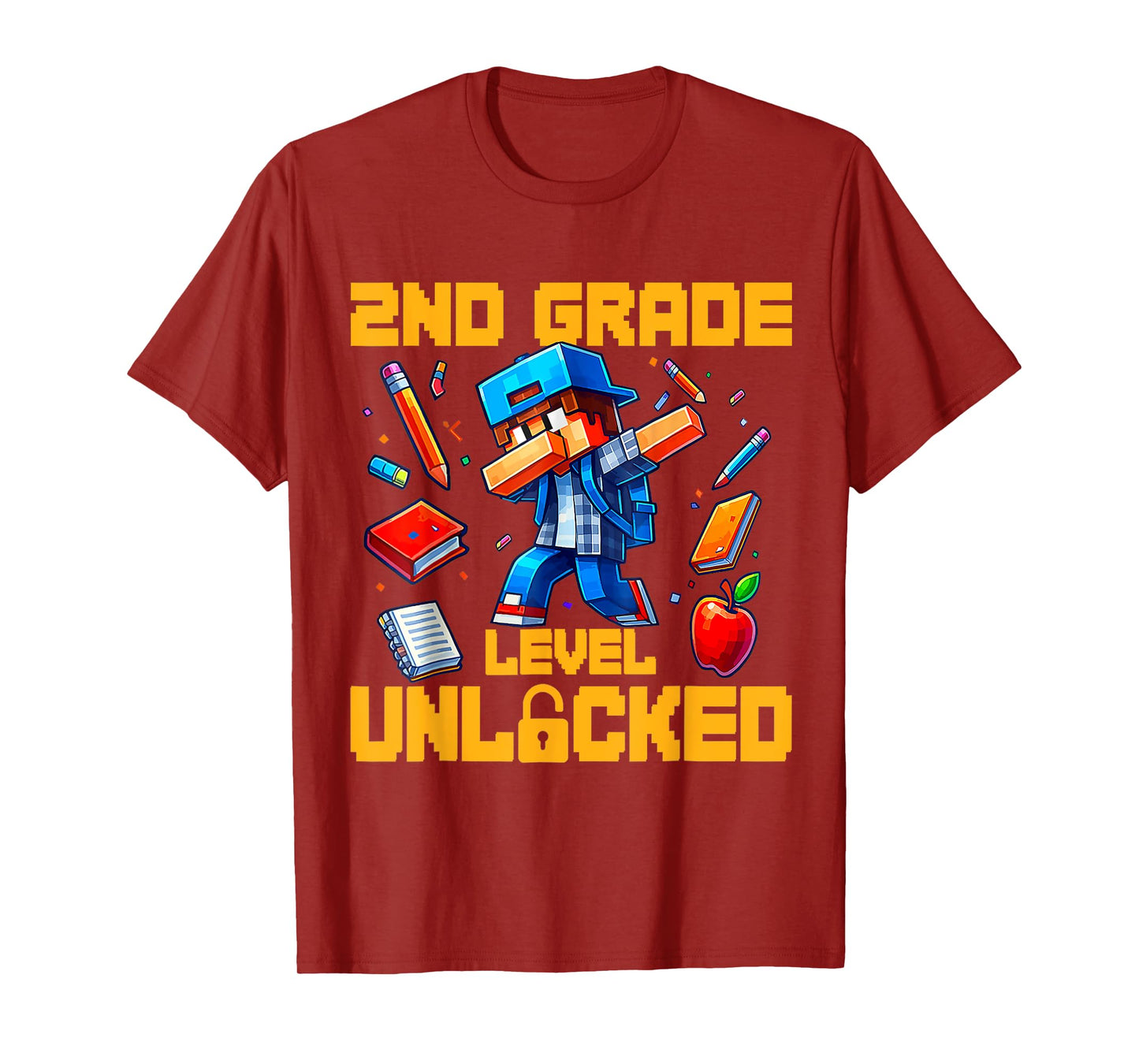 2nd Grade Level Unlocked Dabbing Boys Gamer Back to School T-Shirt